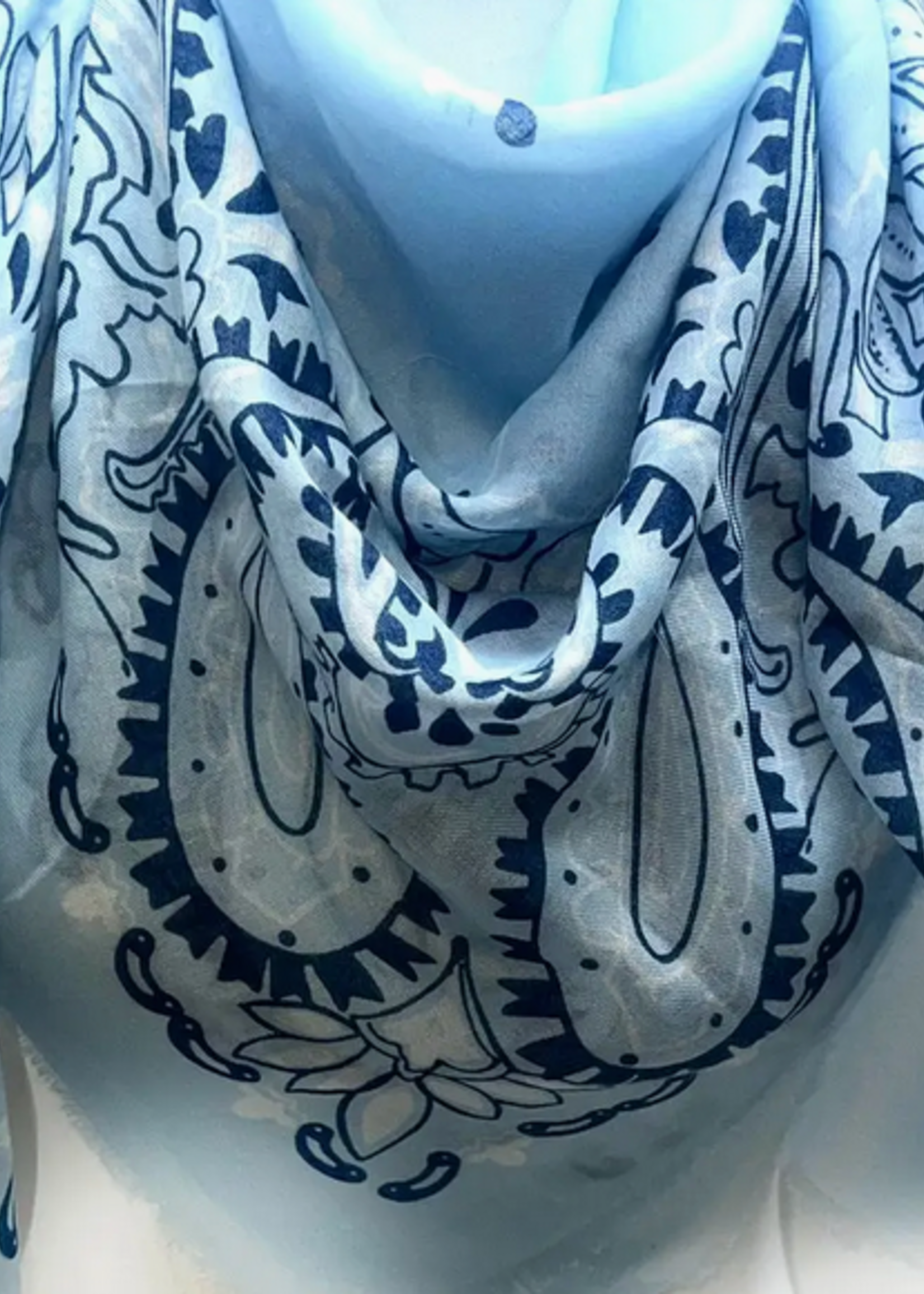 Large Lightweight Square Bandana Scarf