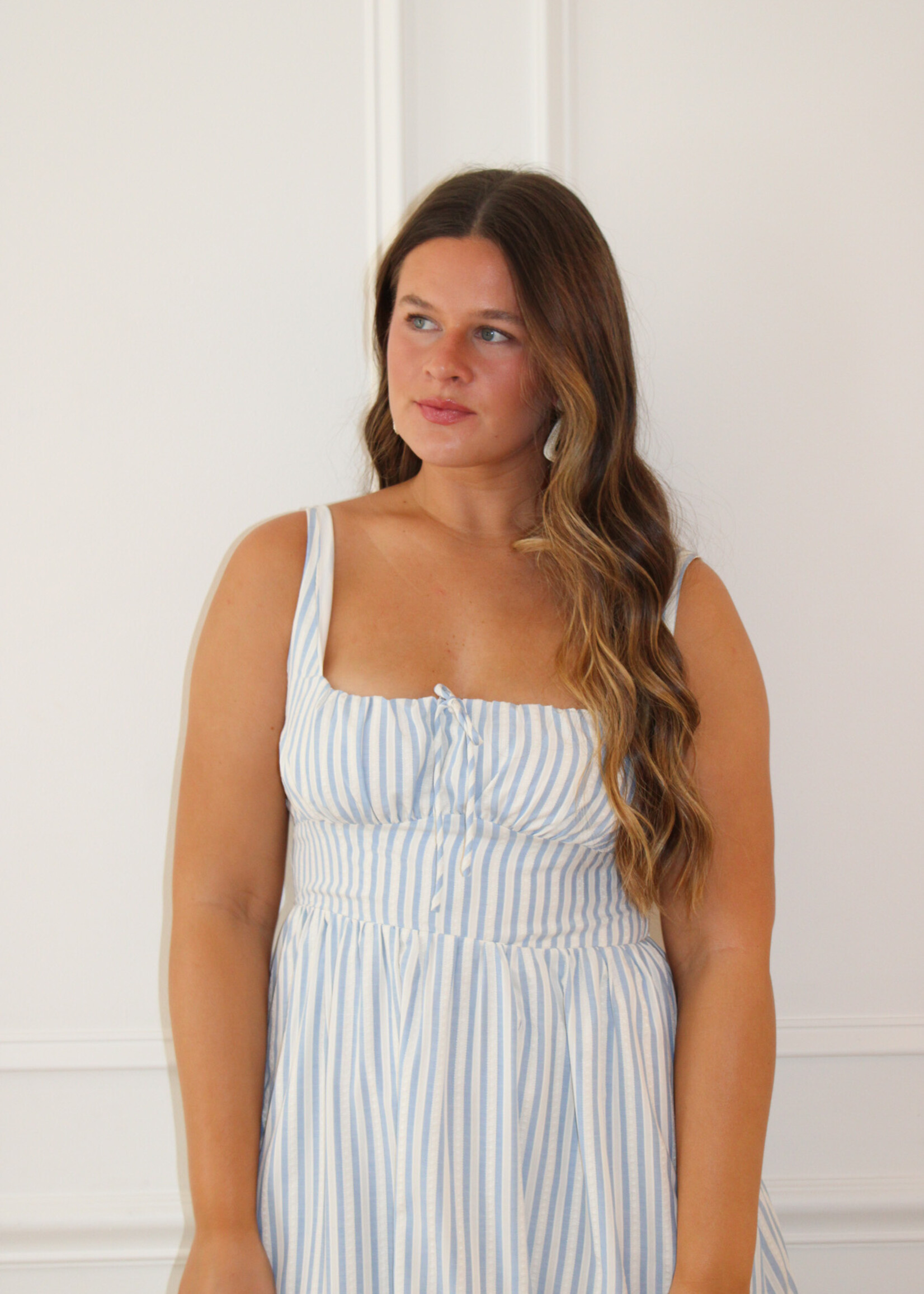 Ciera Tie Front Midi Dress