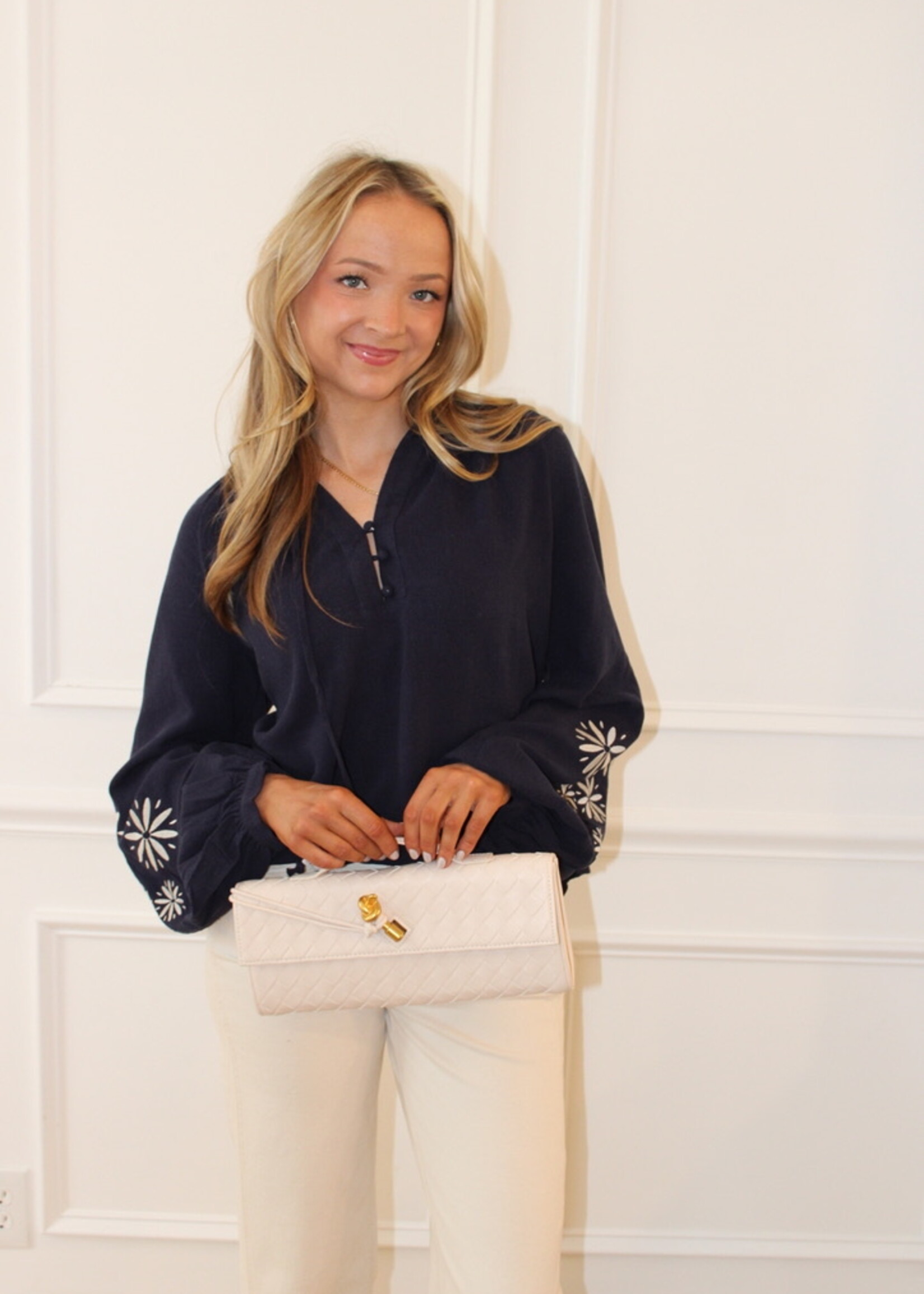 Evan Embroidered Peasant Blouse