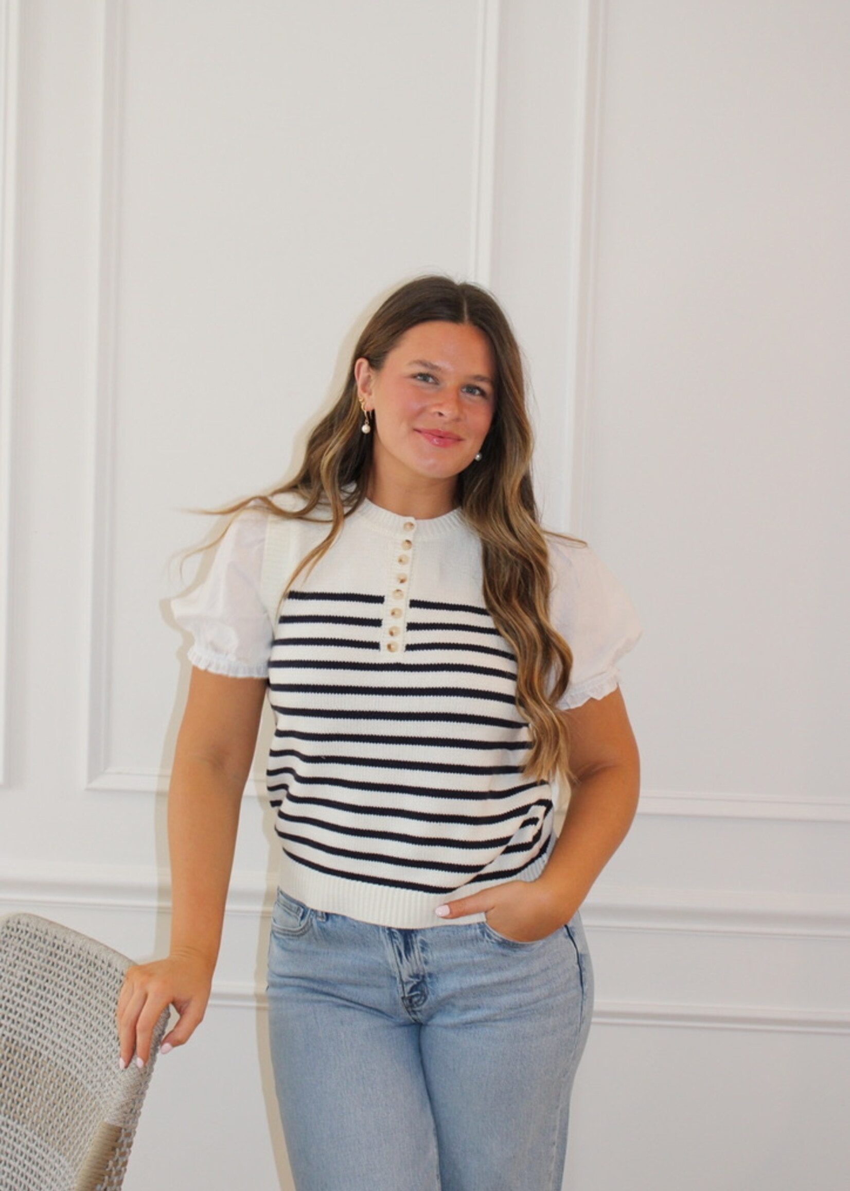 Audrey Twofer Puff Sleeve Top