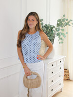 Betha Polka  Dot Sleeveless Top