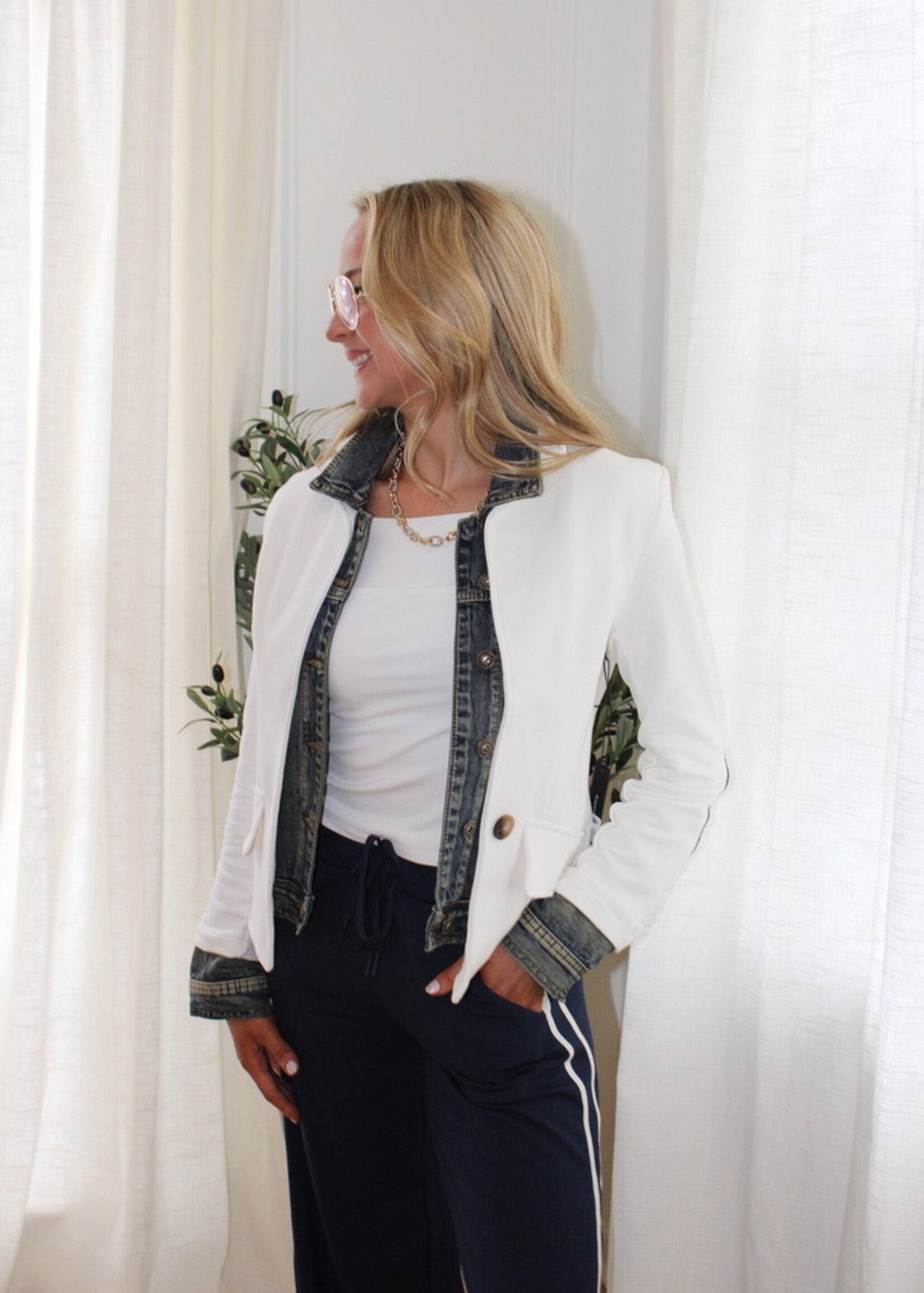 Hemi Mixed Media Denim Jacket