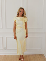 Carine Cap Sleeve Cowl Back Midi Dress