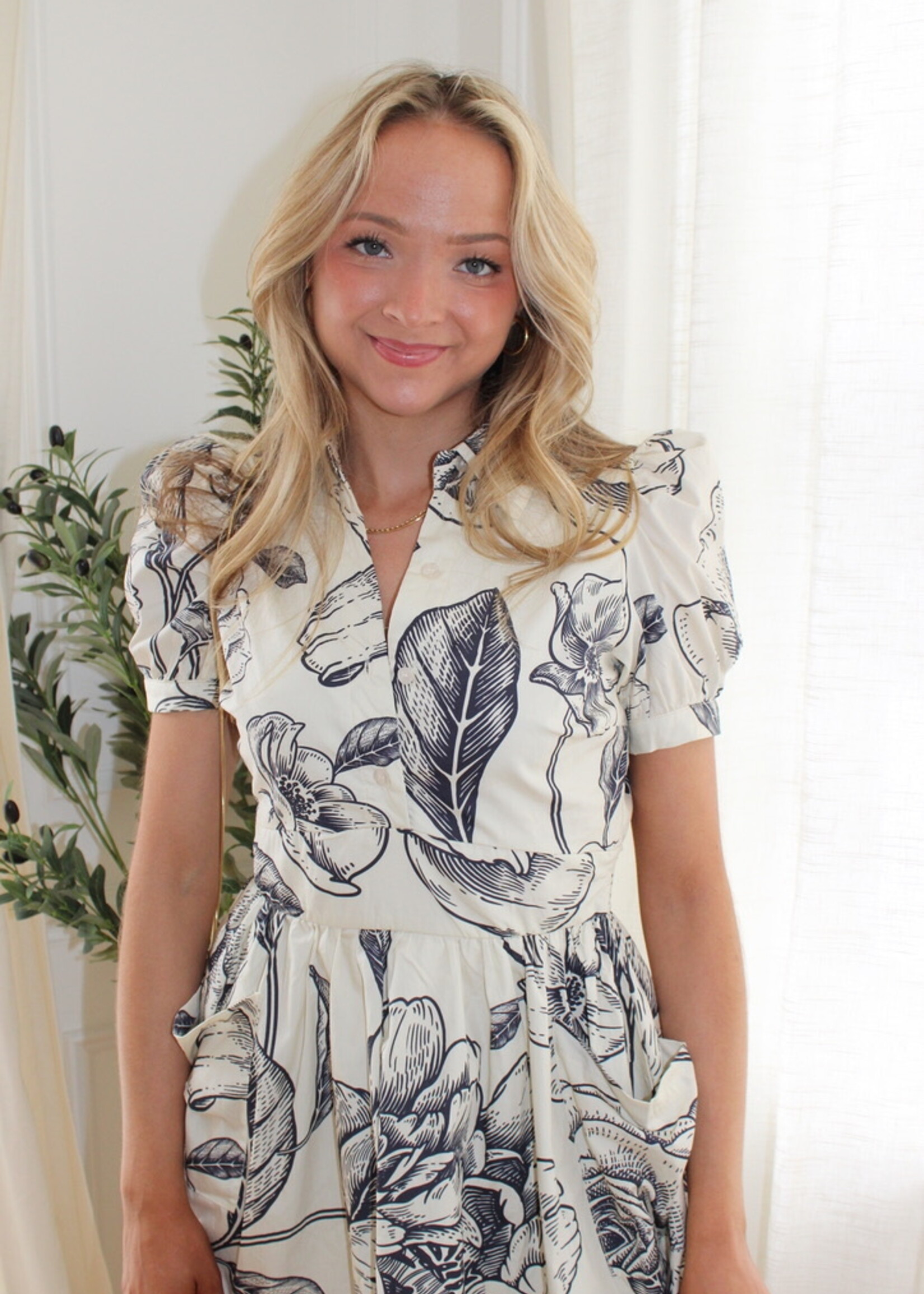 Braylon Floral Print Mini Dress