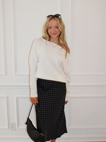 Cassidy Polka Dot Satin Skirt