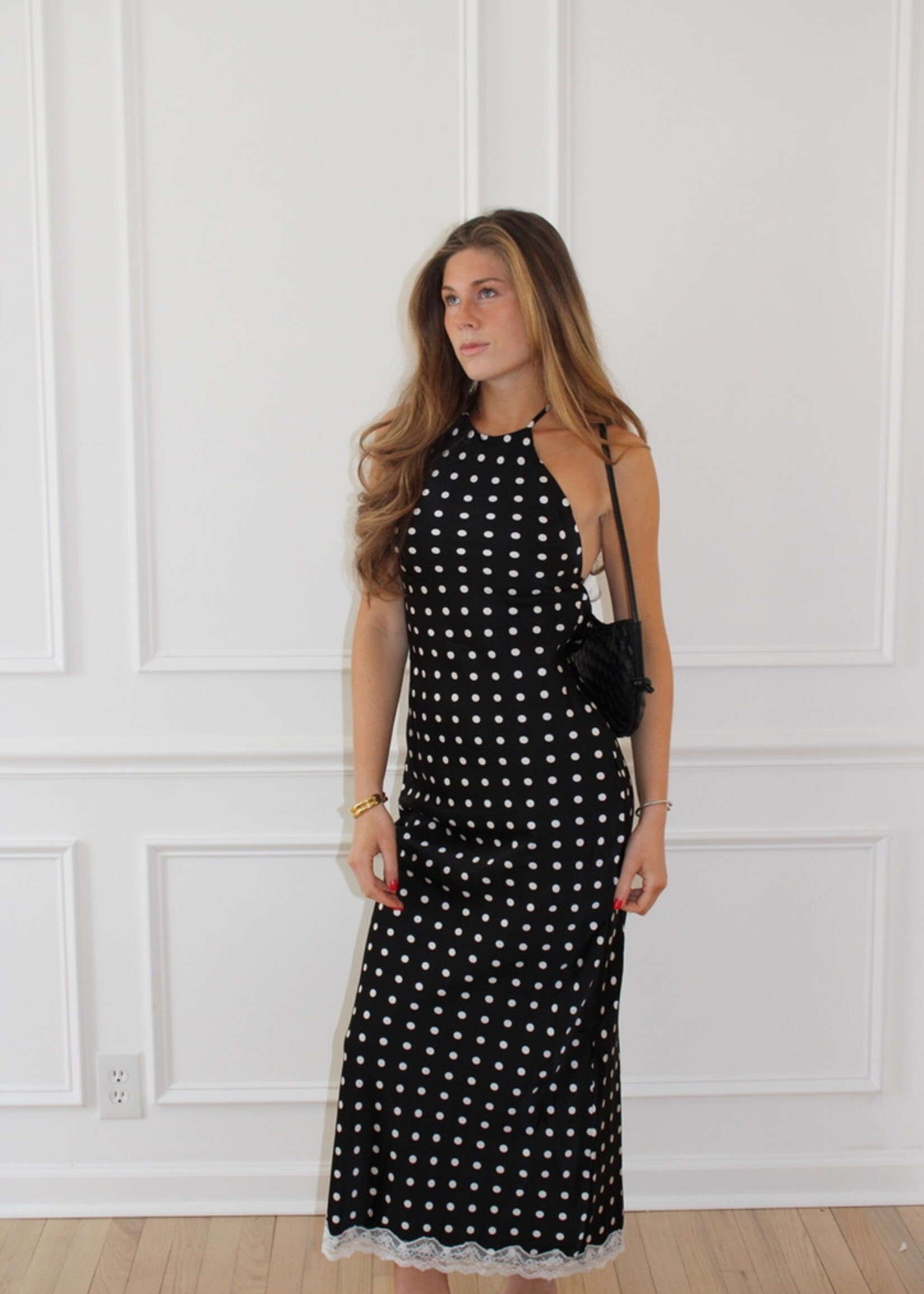 Bellarose Lace Trim Halter Slip Dress