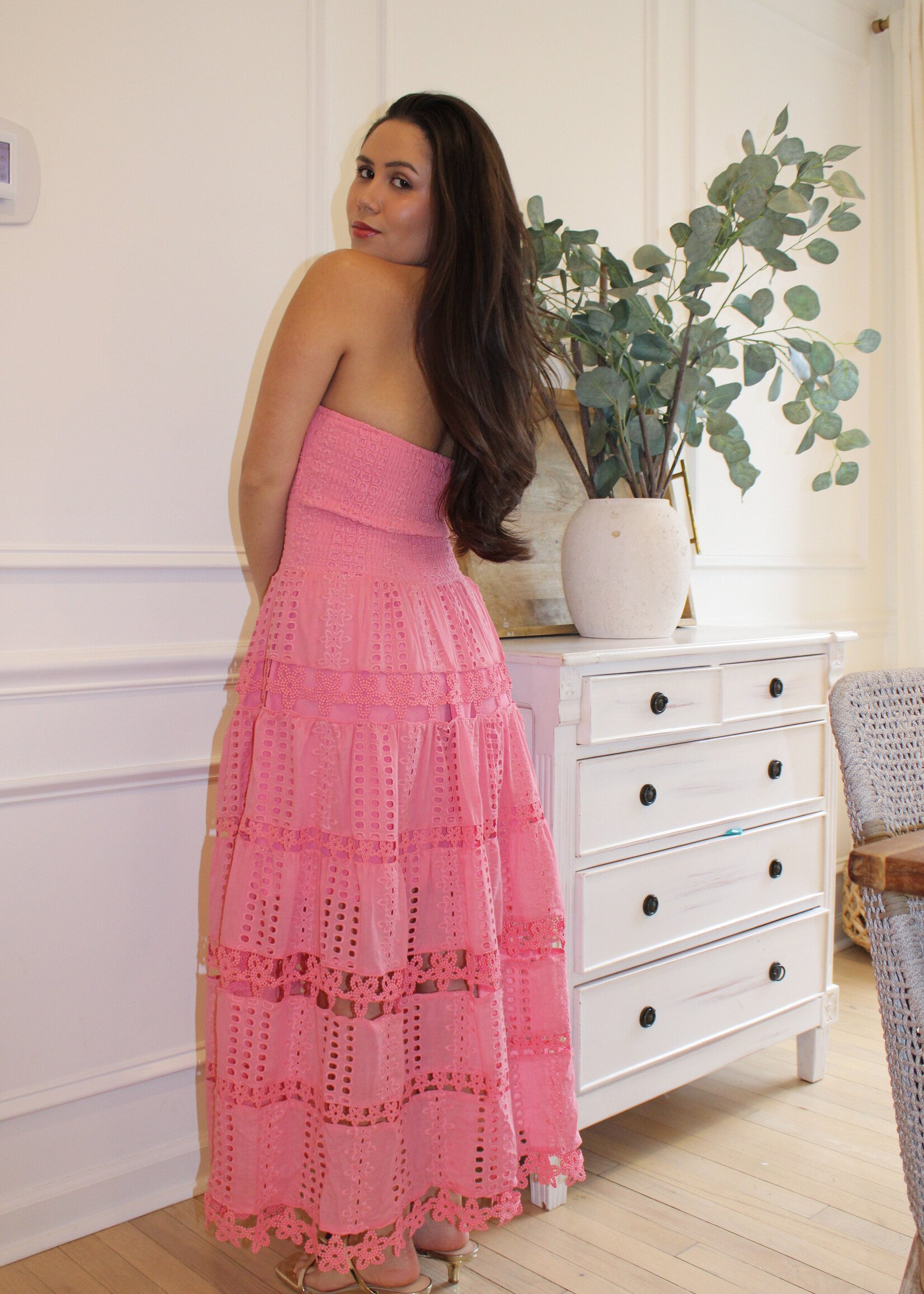 Brynn Eyelet Tube Dress