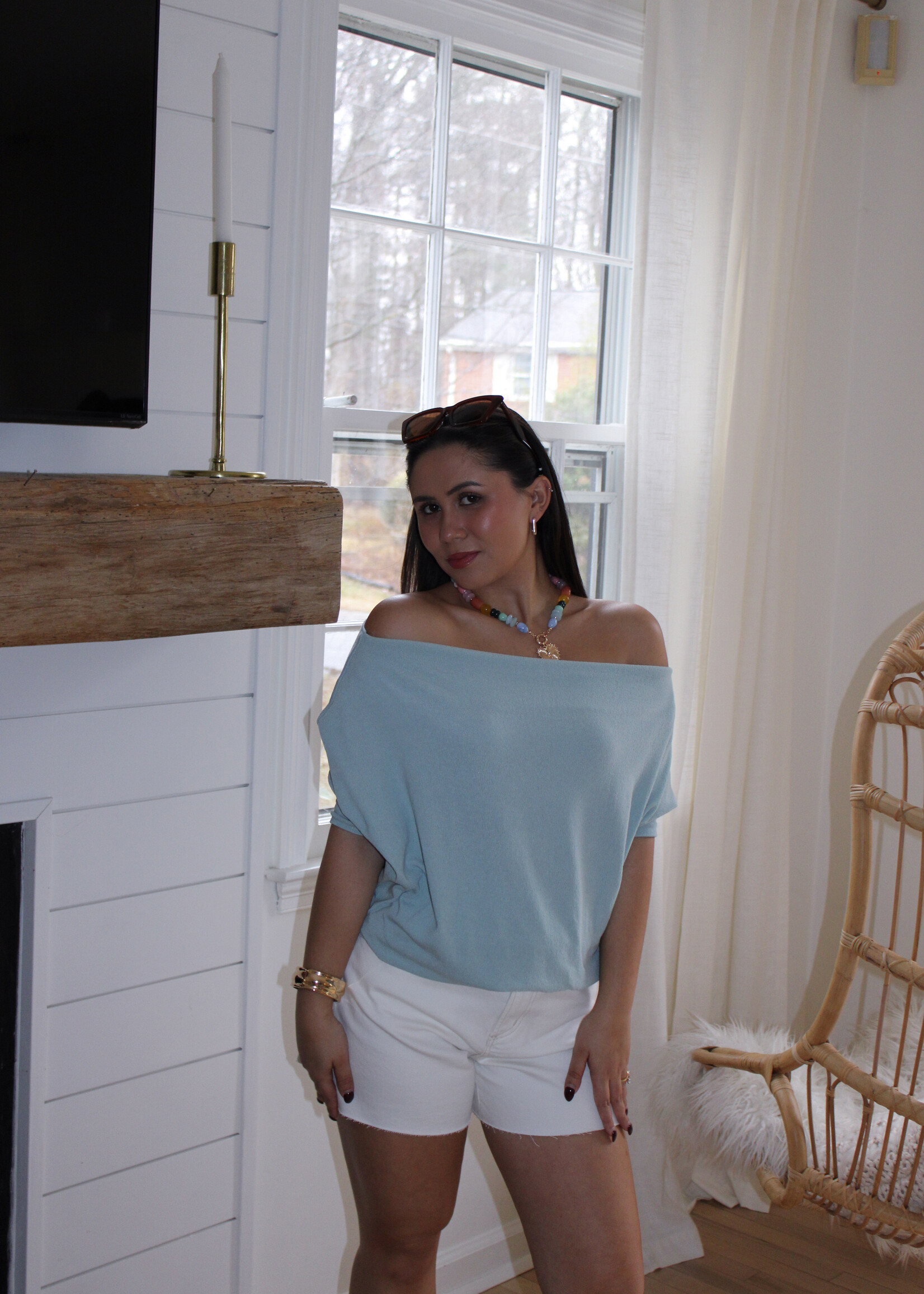 Cecil Short Sleeve Boat Neck Top