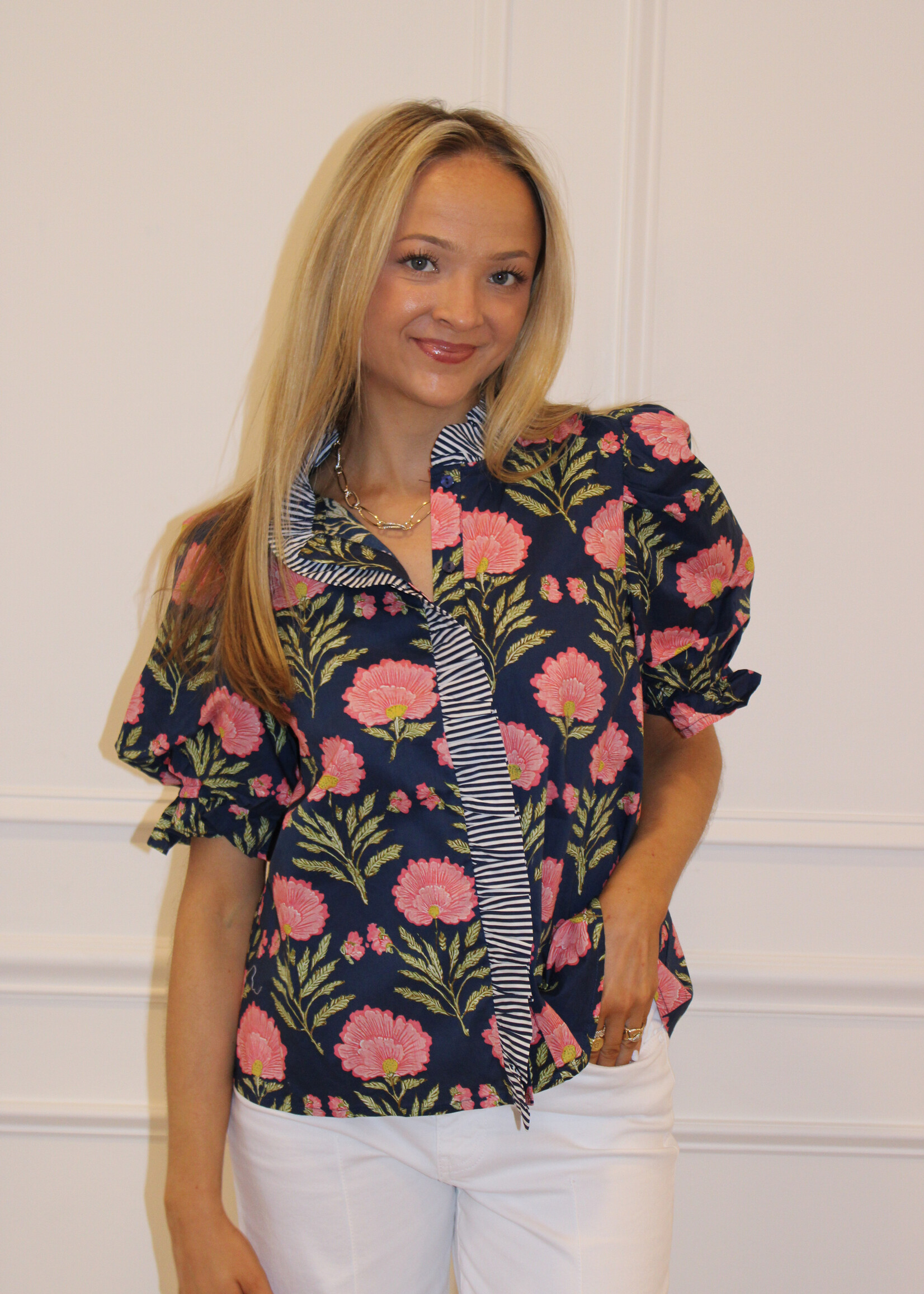 Blaise Floral Puff Sleeve Blouse