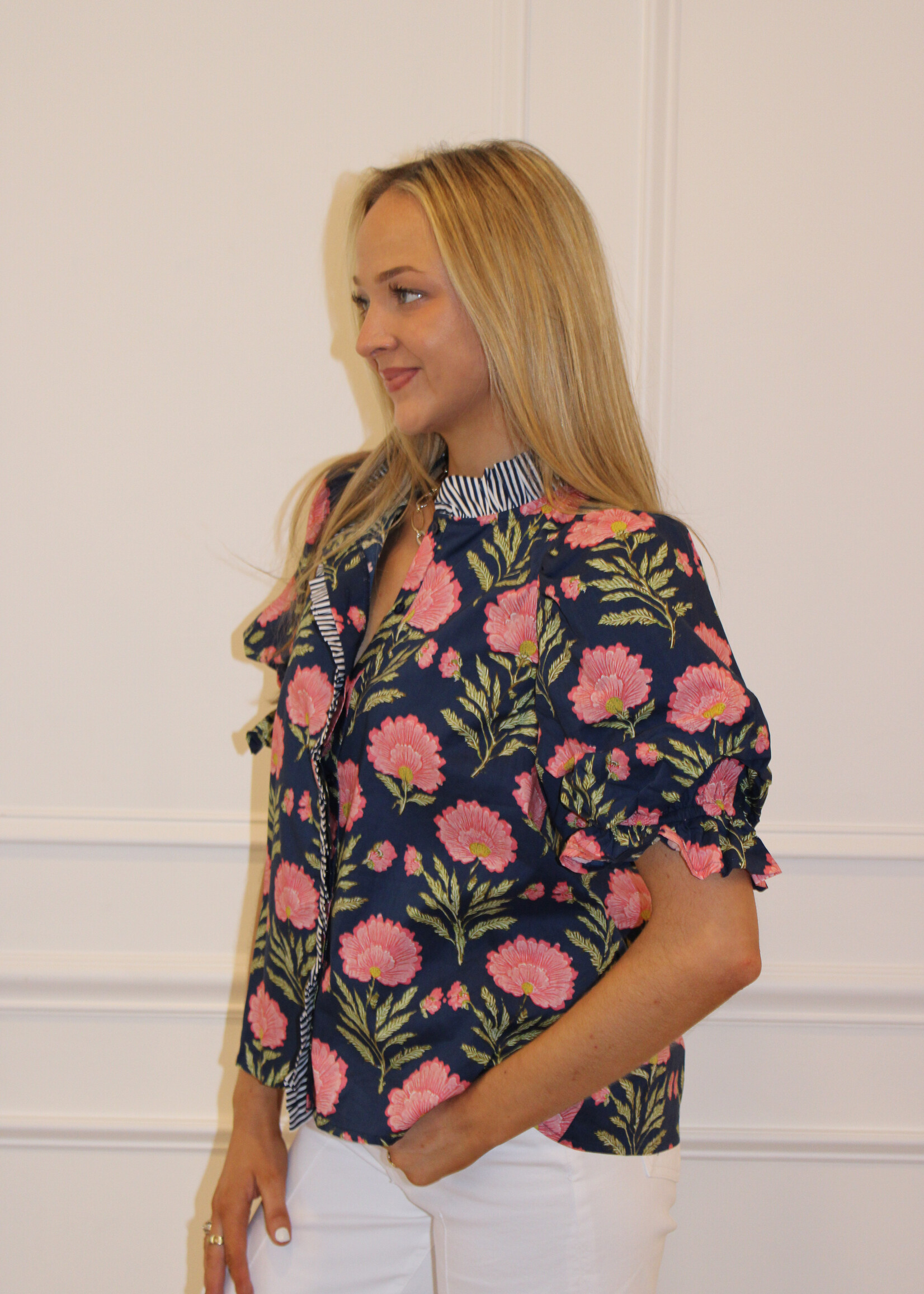 Blaise Floral Puff Sleeve Blouse