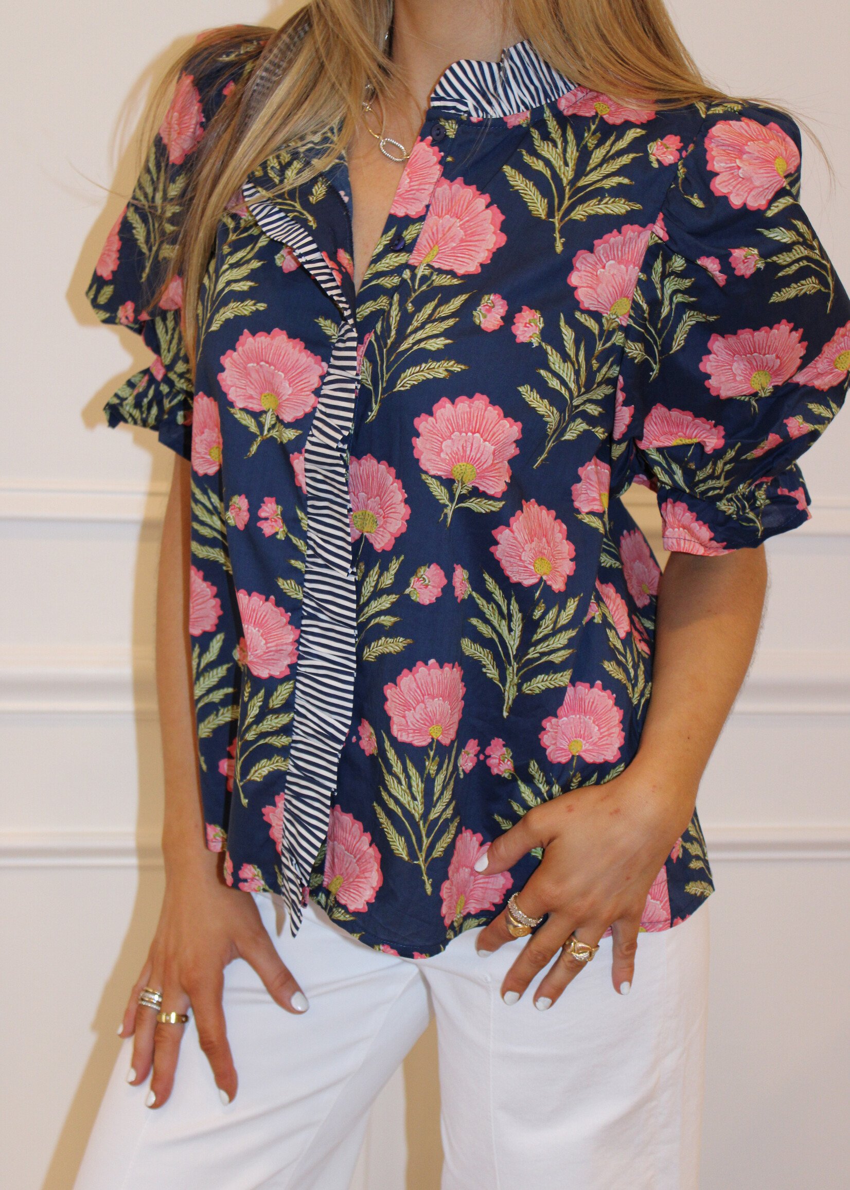 Blaise Floral Puff Sleeve Blouse