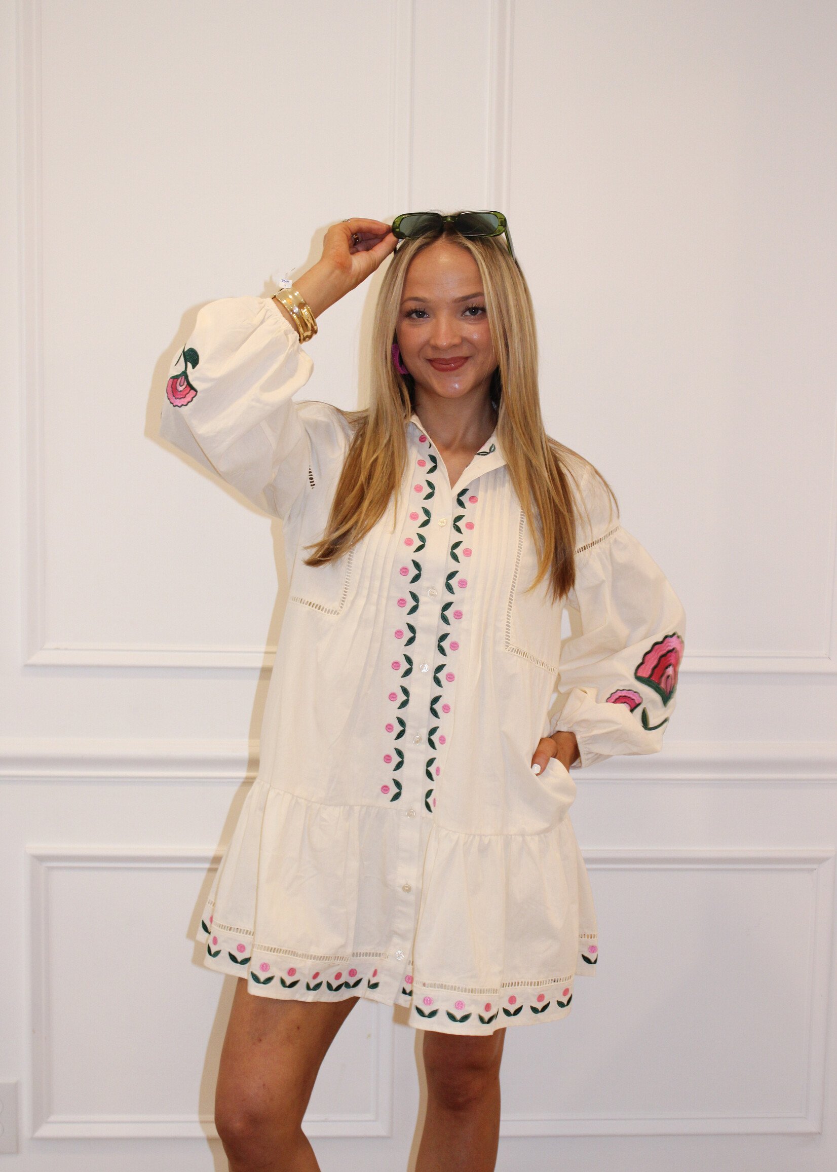 Galinda Embroidered Mini Dress