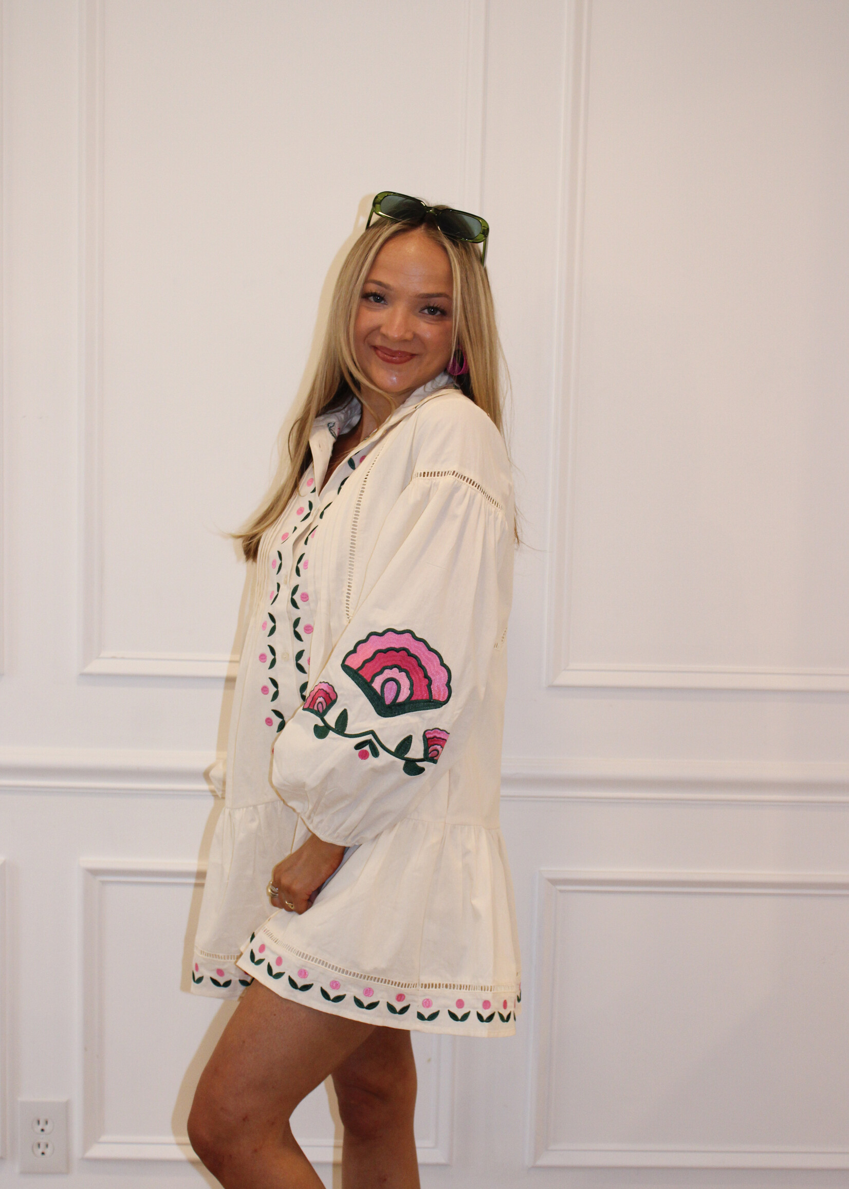 Galinda Embroidered Mini Dress