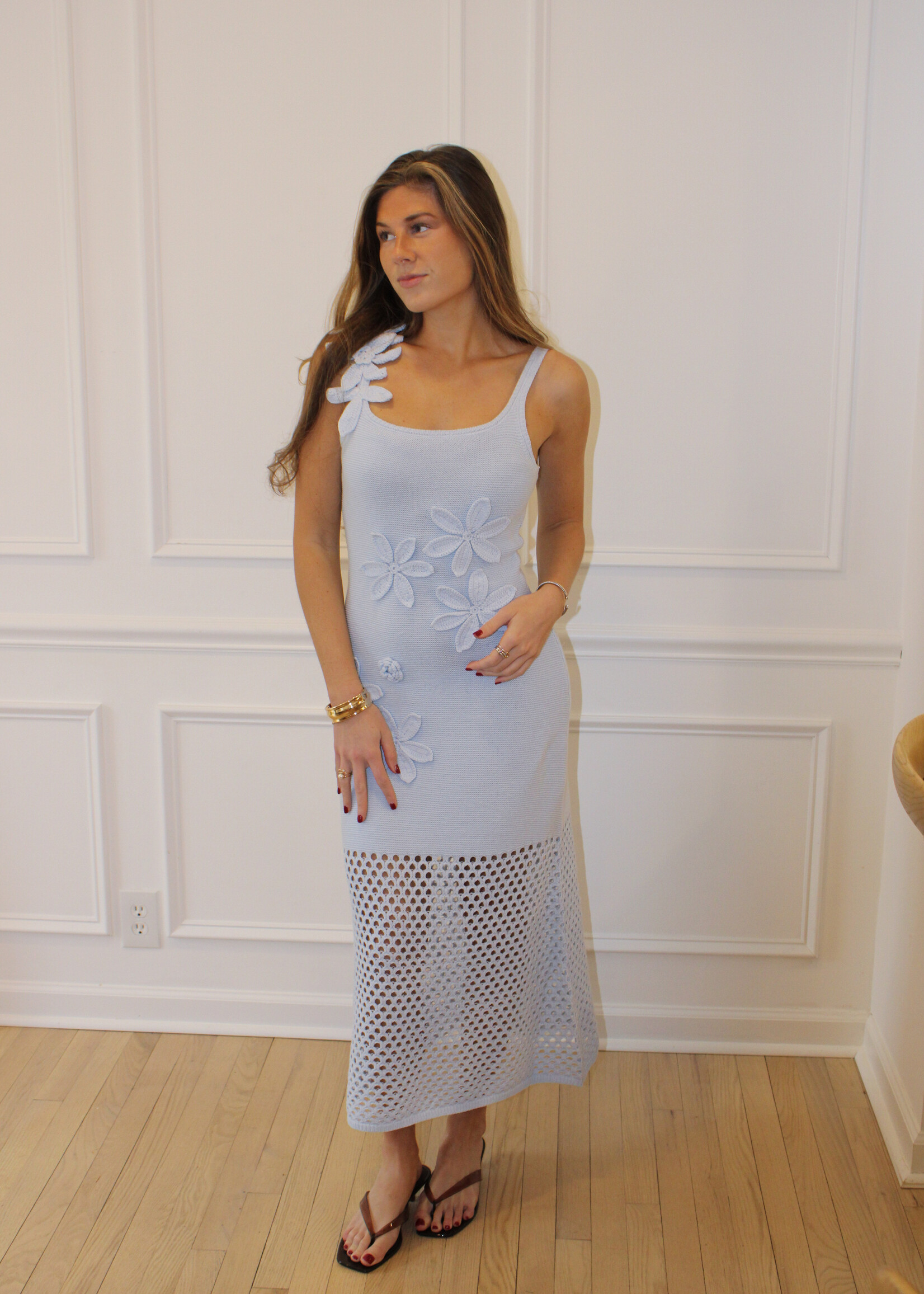 Adina Floral Sweater Maxi Dress