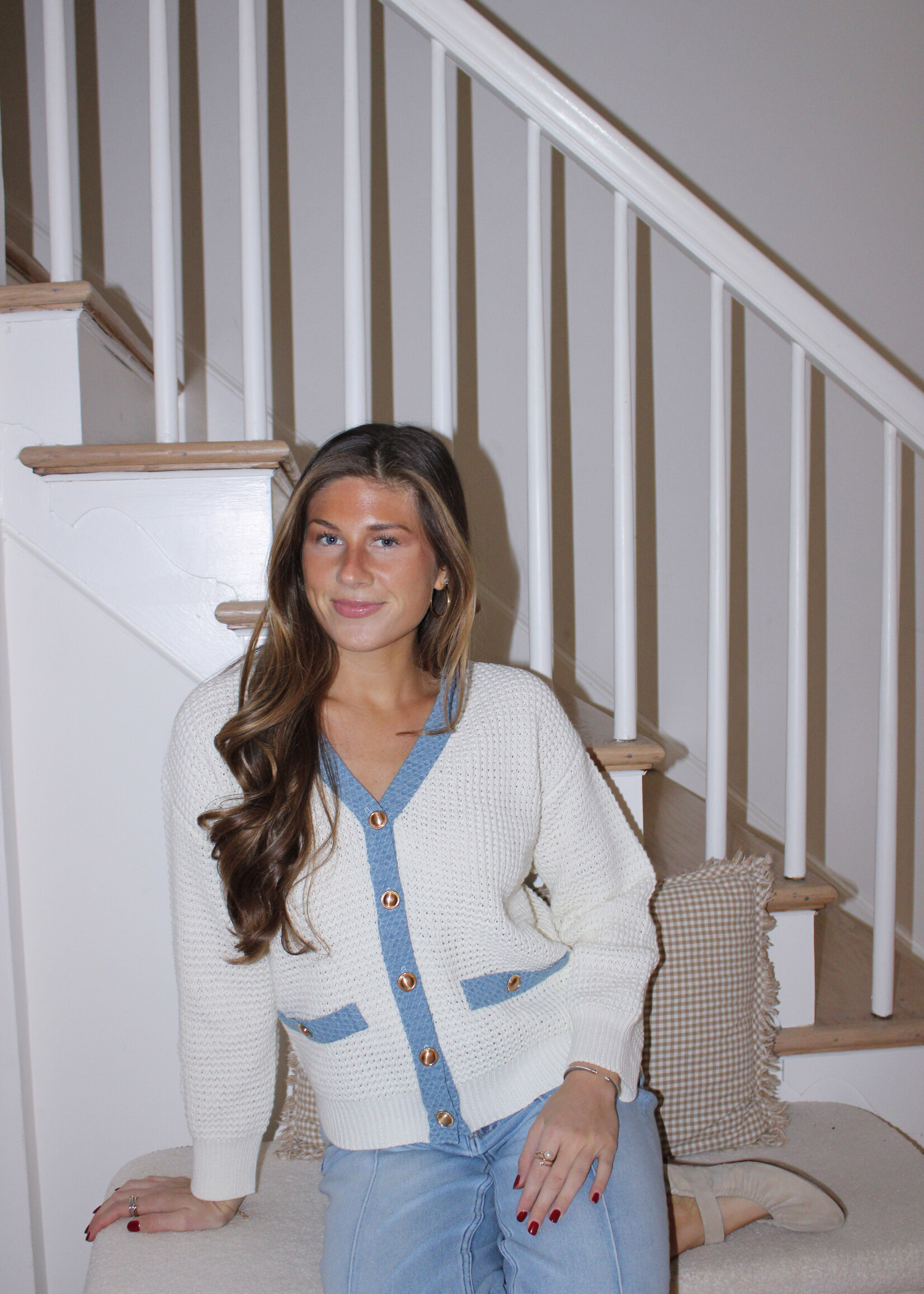 Arlene Contrast Cardigan