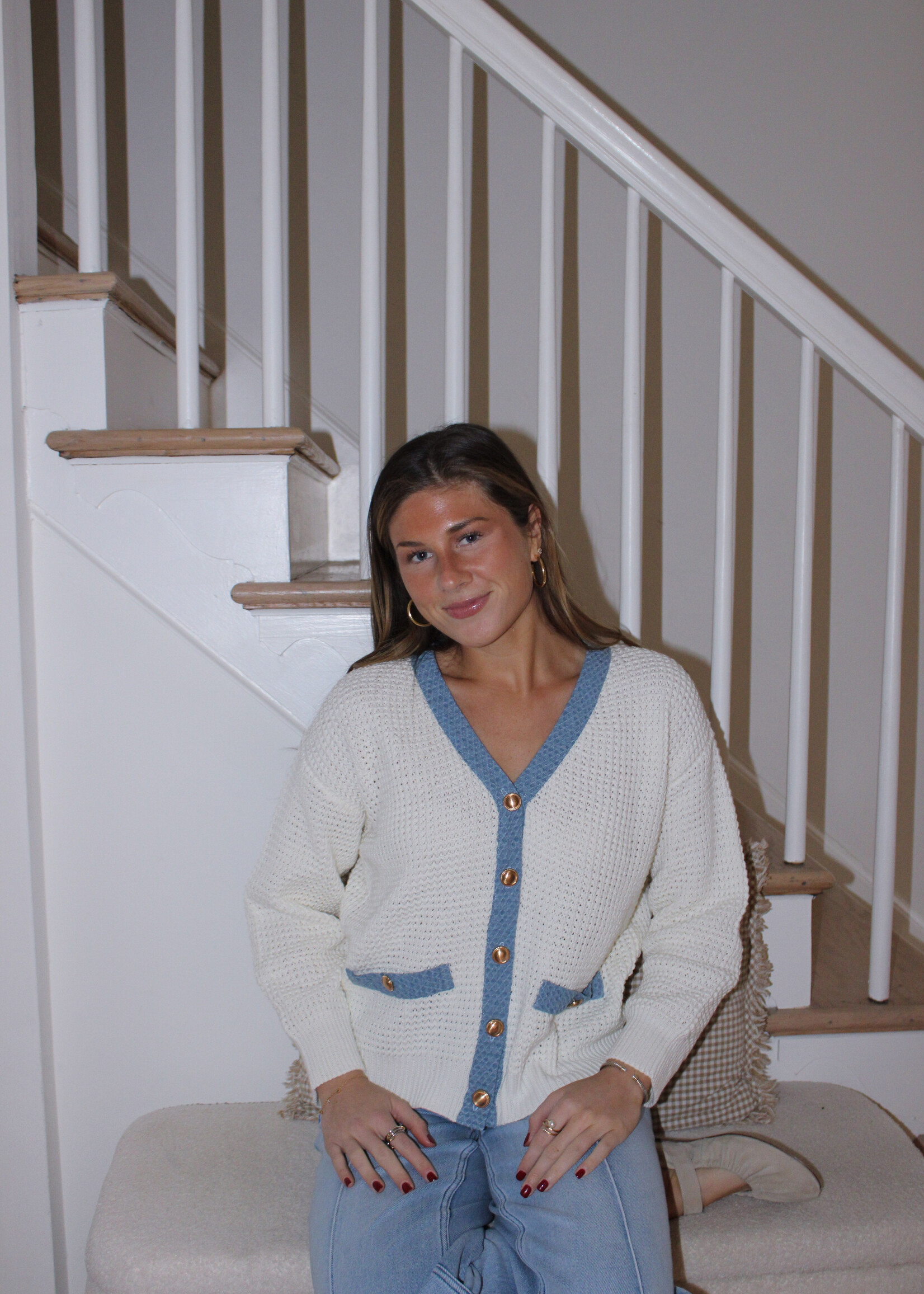 Arlene Contrast Cardigan