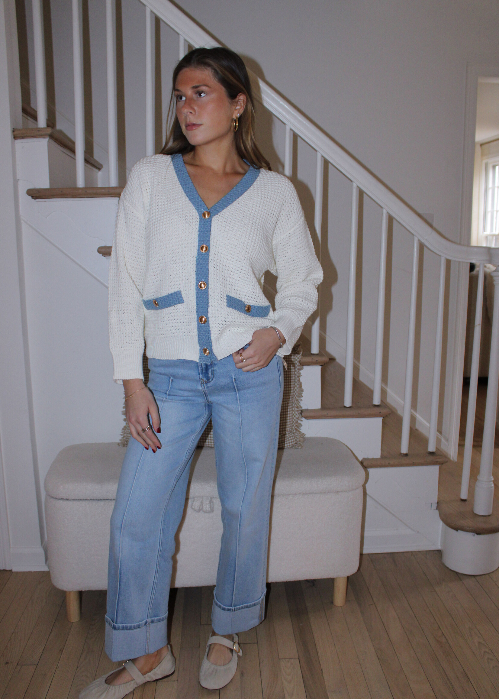 Arlene Contrast Cardigan