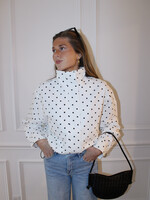 Breeze High Neck Polka Dot Pullover Jacket