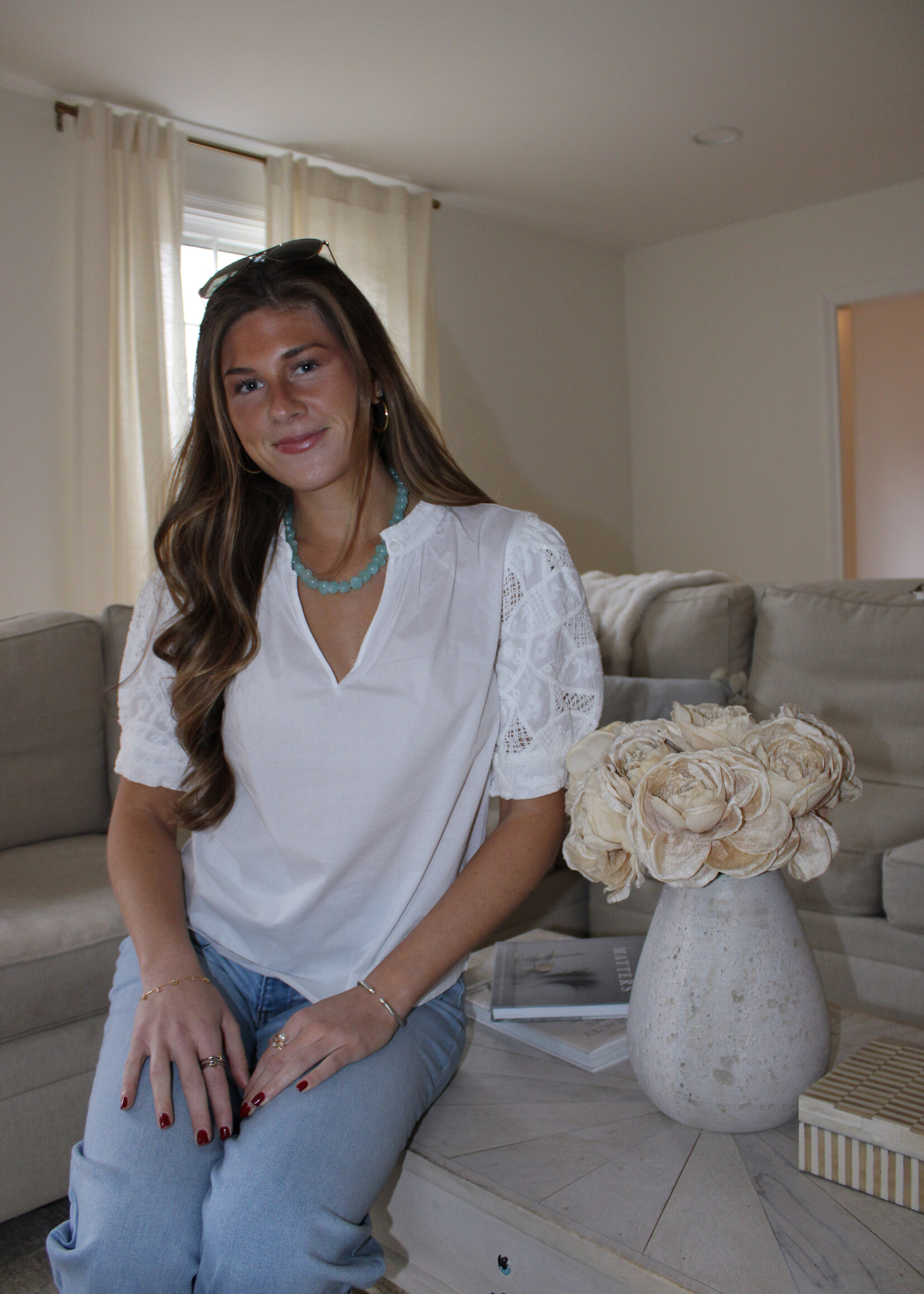 Grace Lace Sleeve Blouse