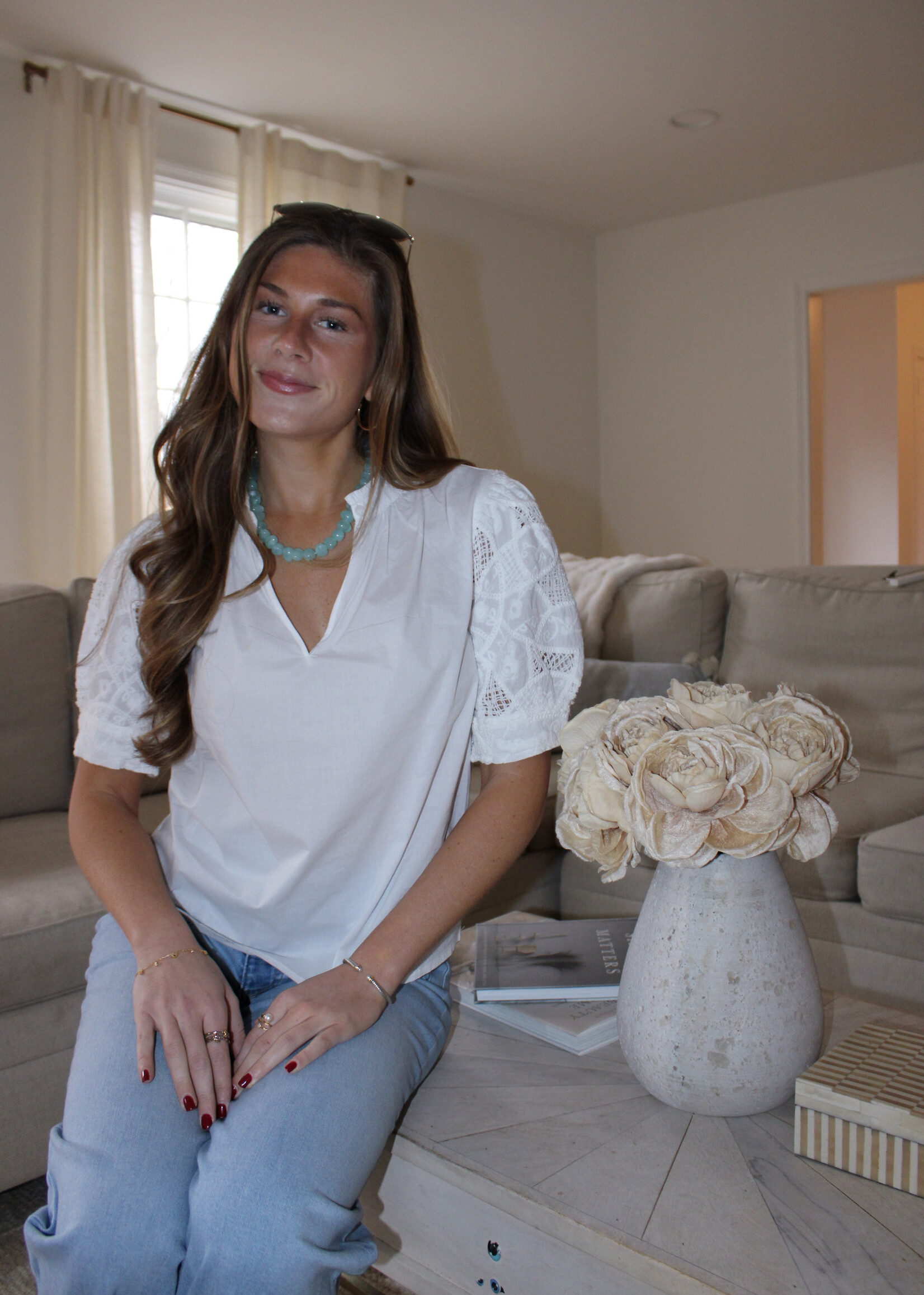 Grace Lace Sleeve Blouse