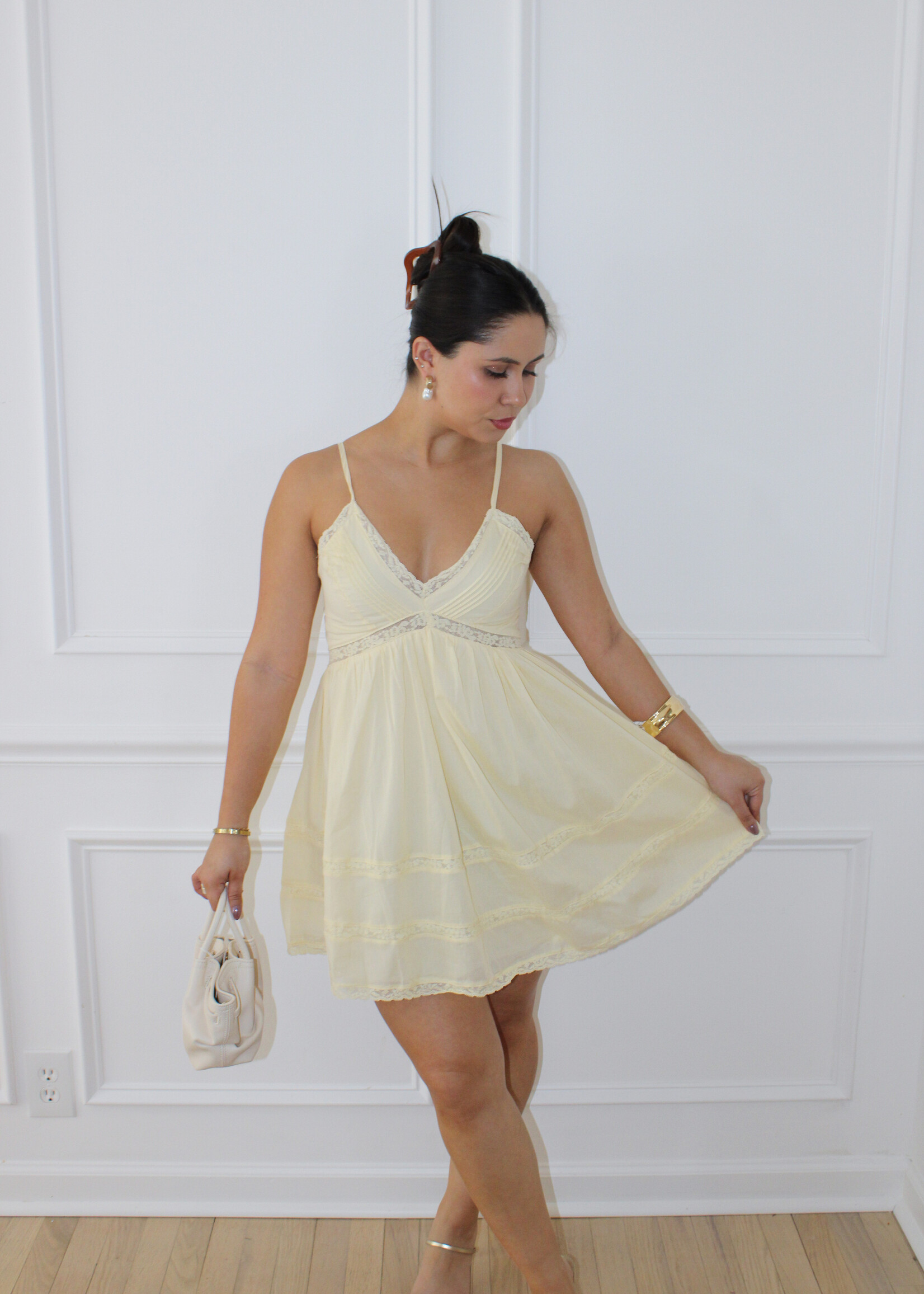 Marsia Lace Detail Mini Dress