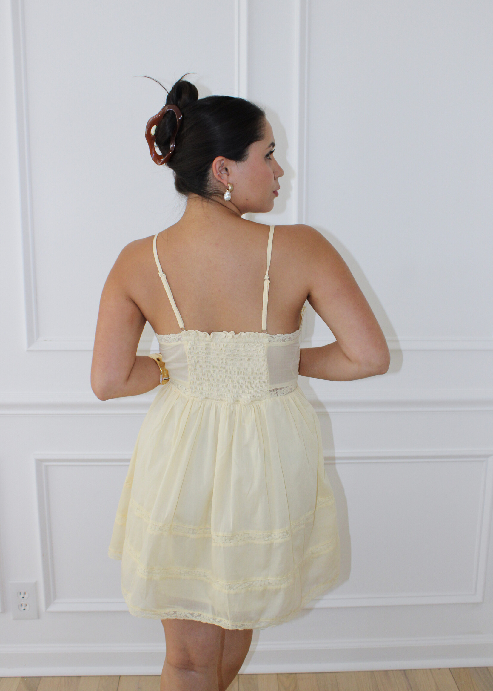 Marsia Lace Detail Mini Dress