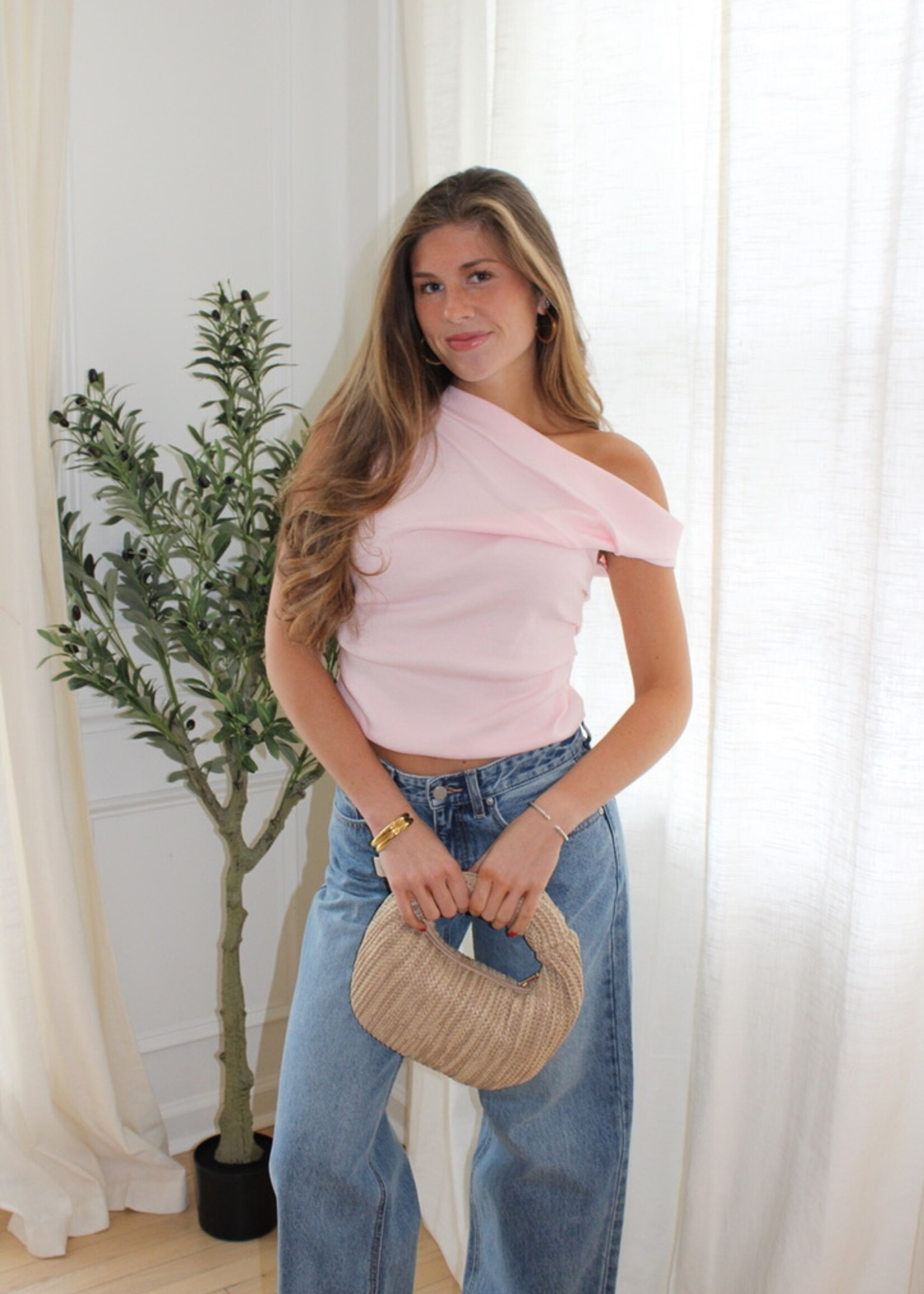 Arlo  Asymmetrical Neck Sweater Top