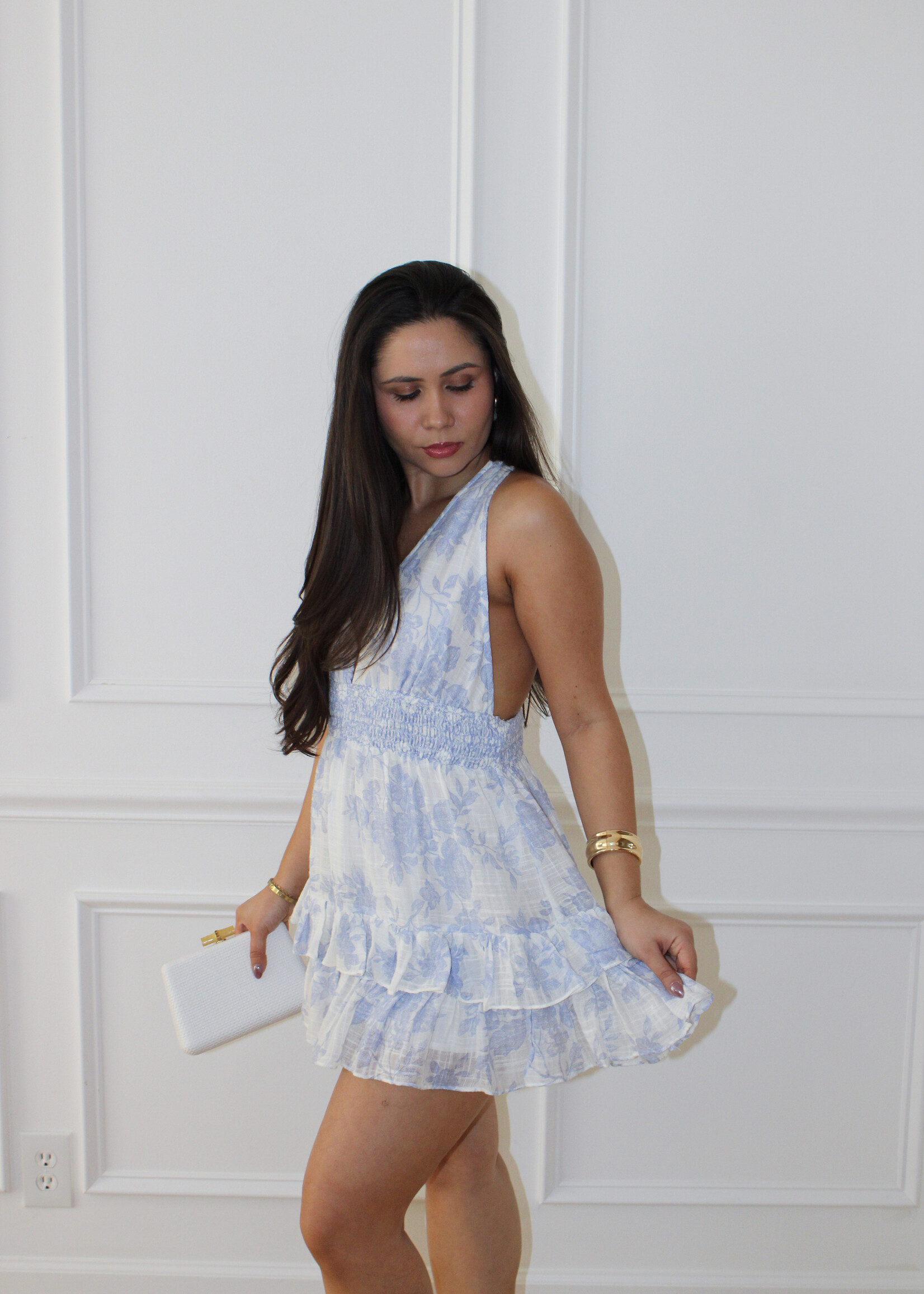 Floriana Tie Strap Mini Dress