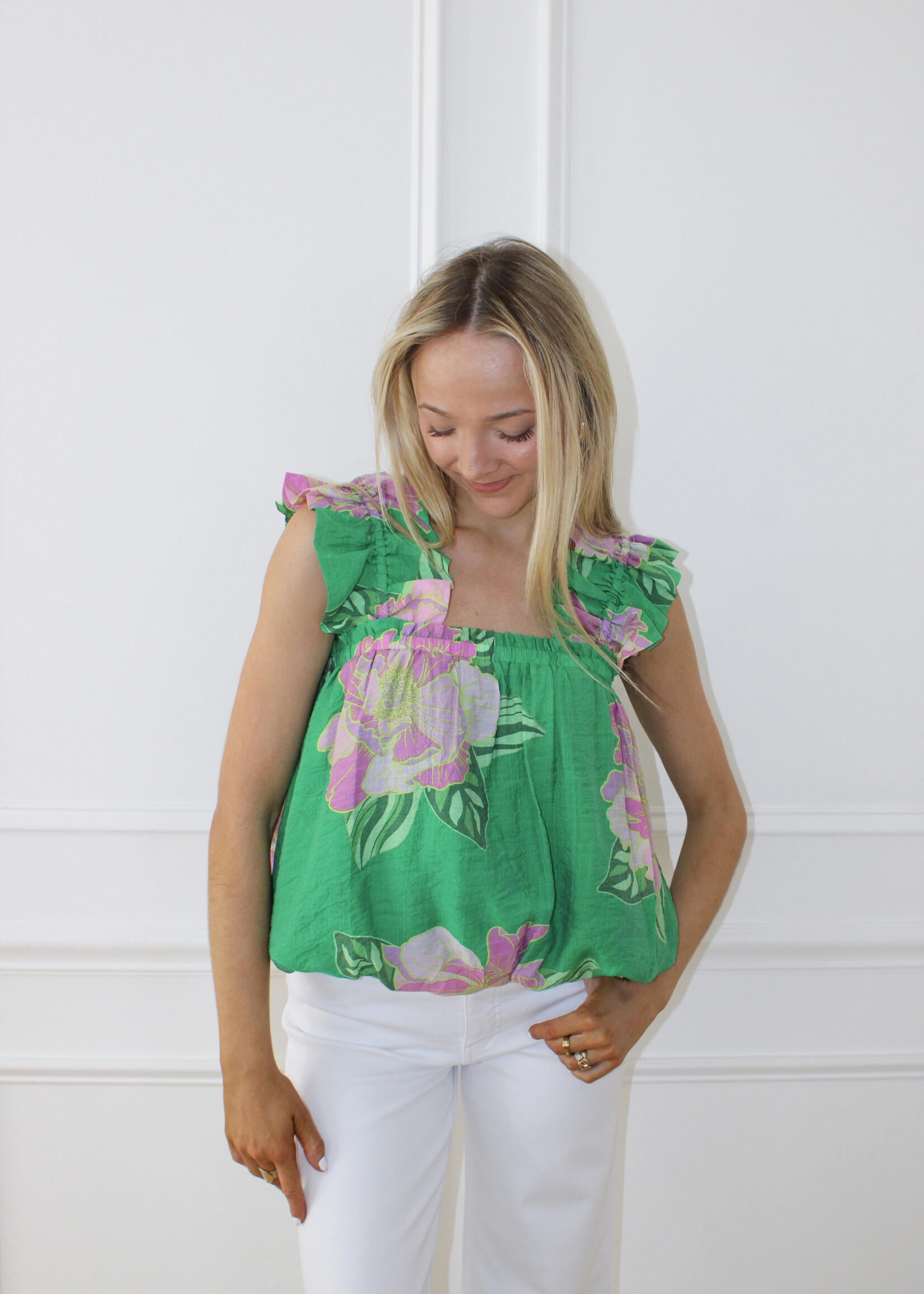 Jessica Floral Bubble Top