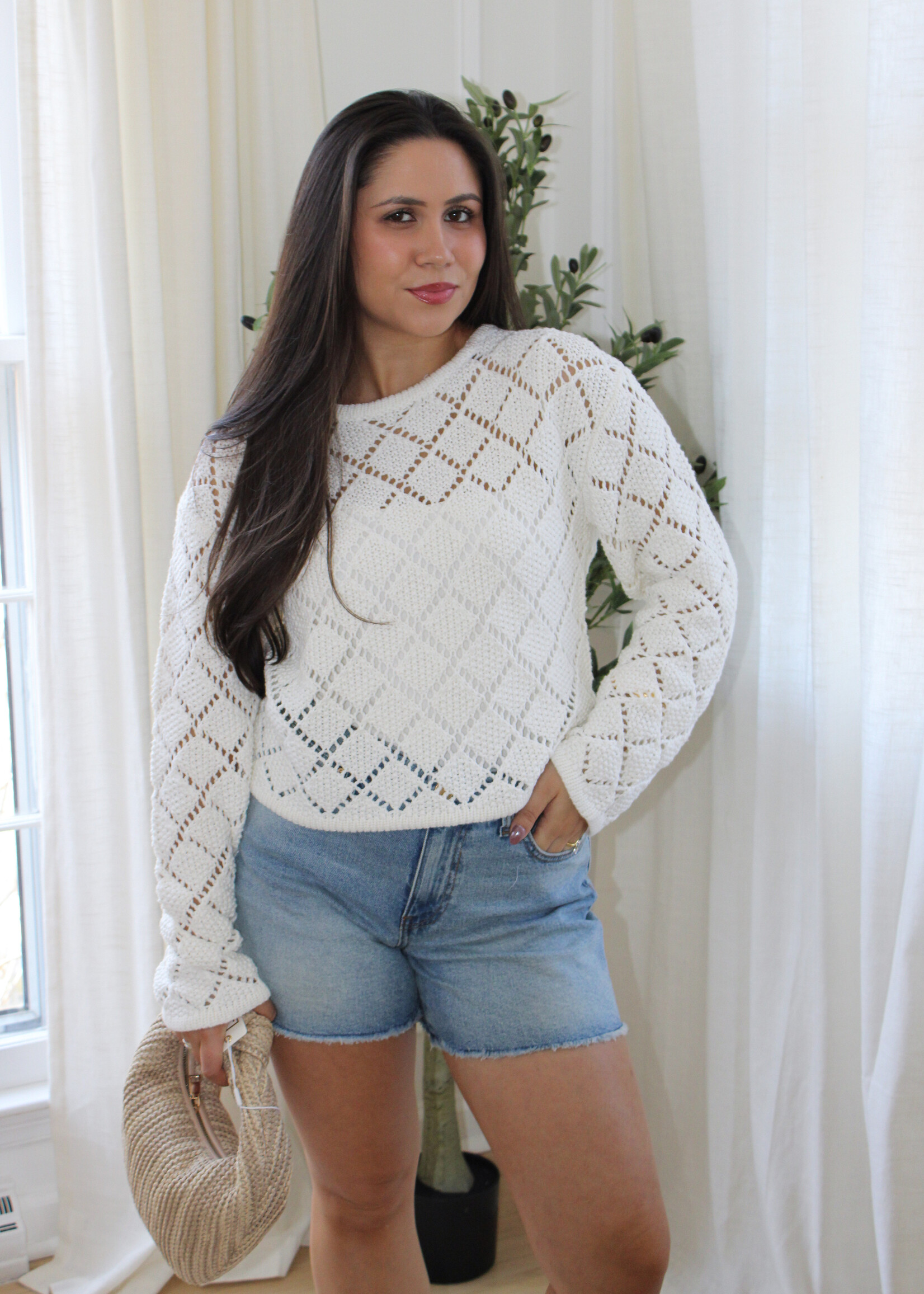 Z Supply Hullen Crochet Sweater