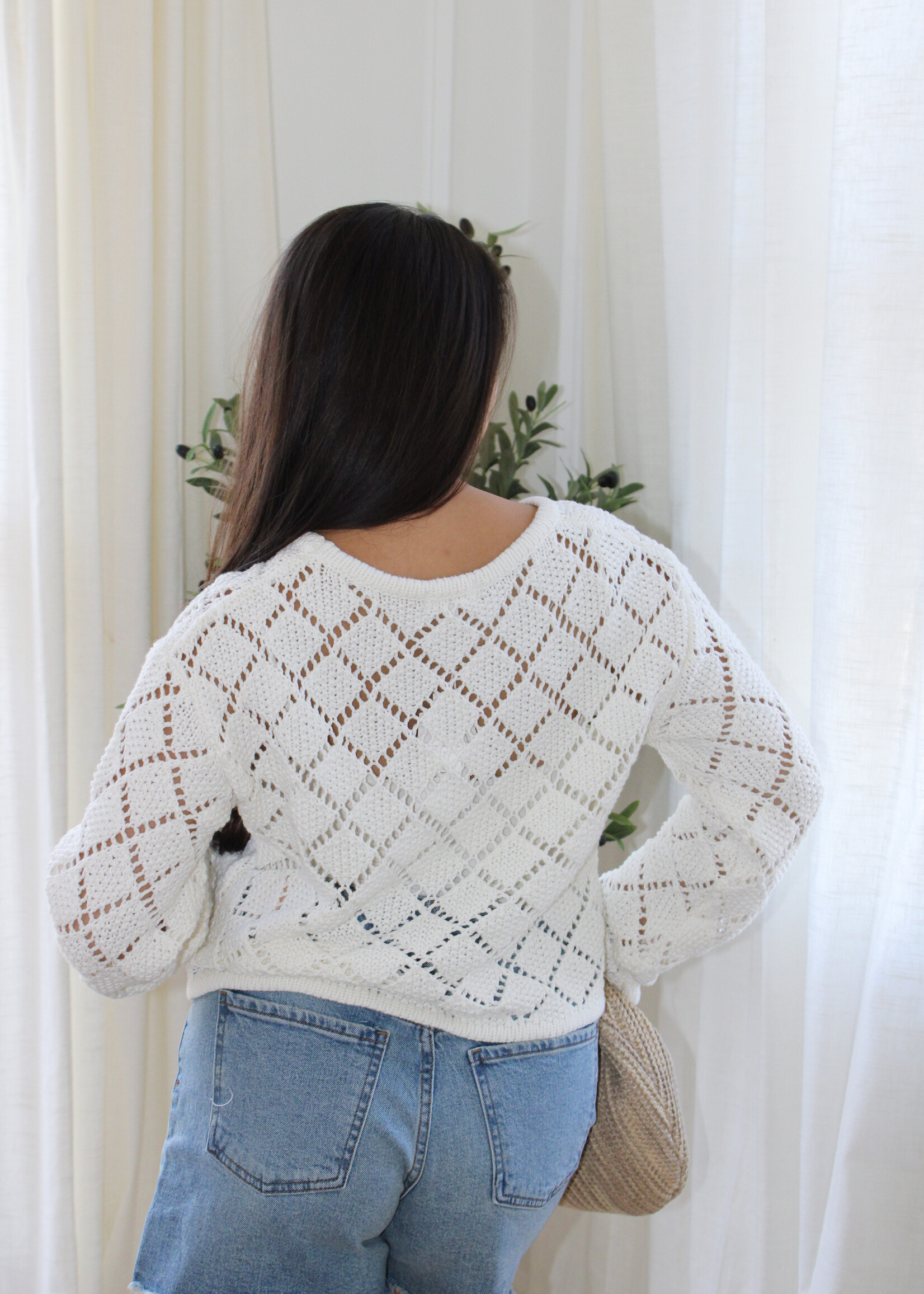 Z Supply Hullen Crochet Sweater