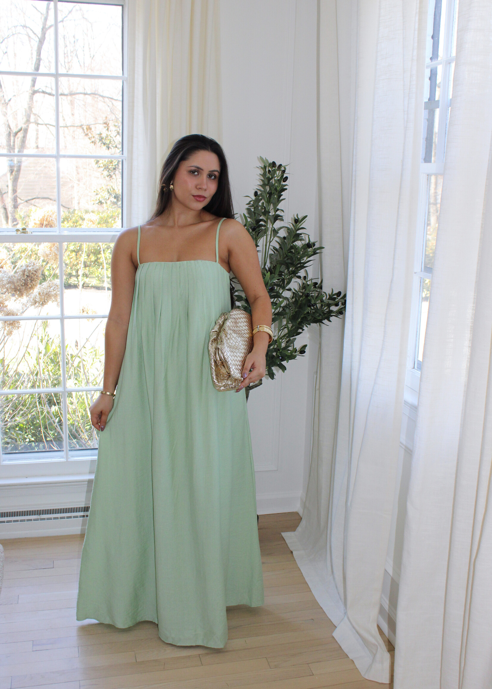 Jasmeen Pleating Maxi Dress