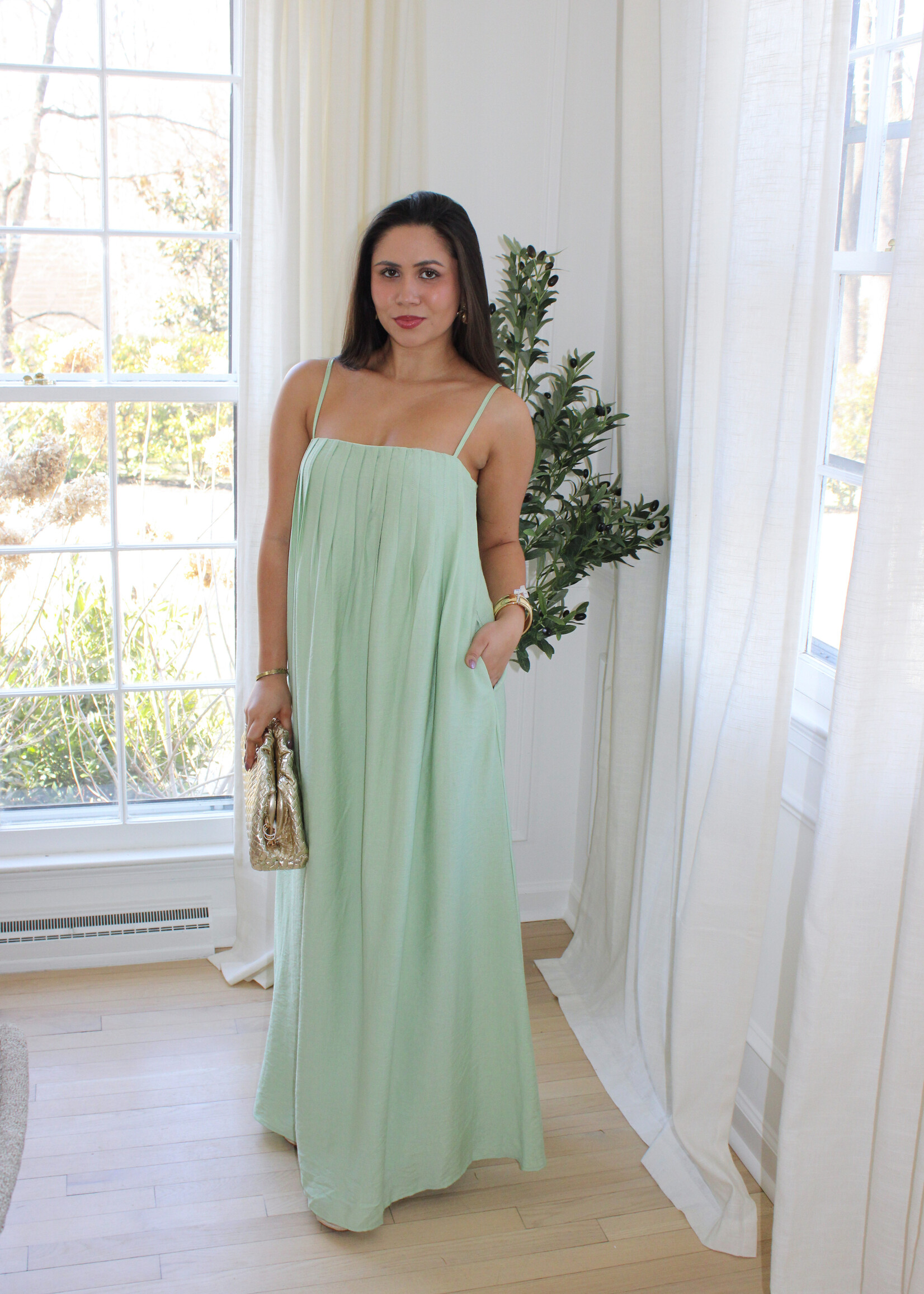 Jasmeen Pleating Maxi Dress