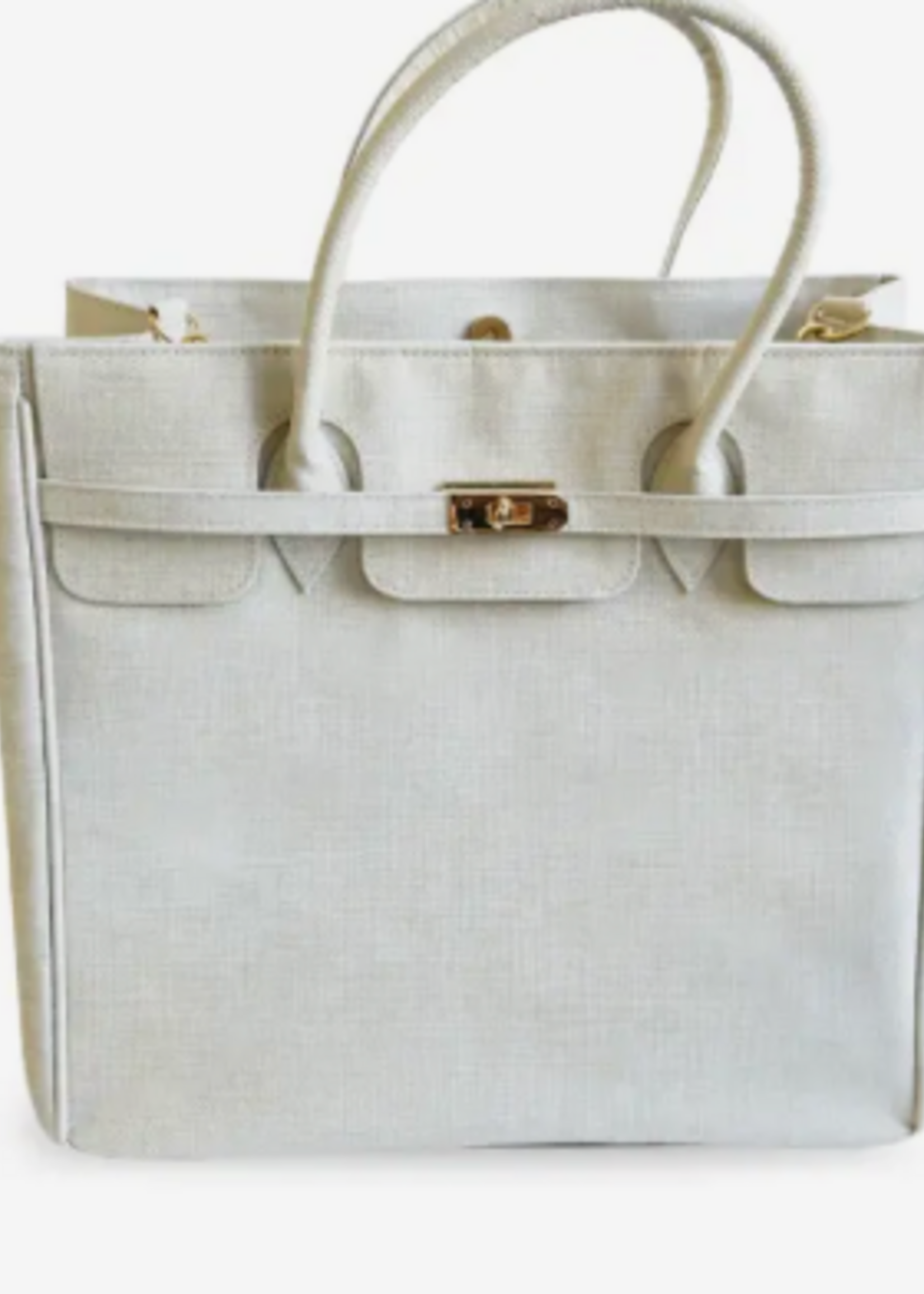 COATED LINEN TOTE