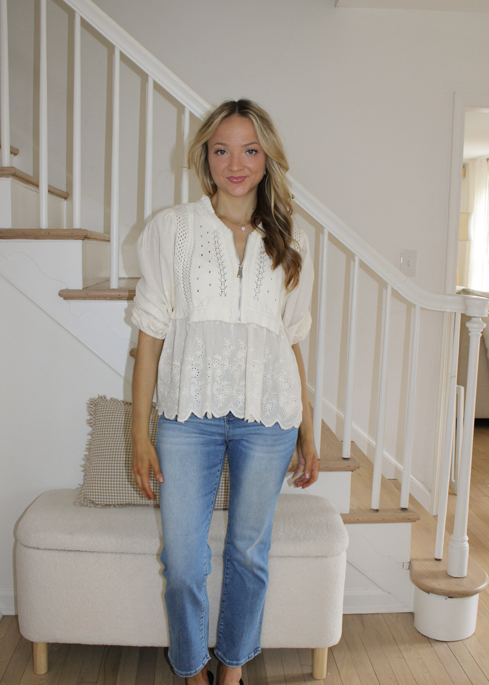 Adley High Rise Crop Straight Jean