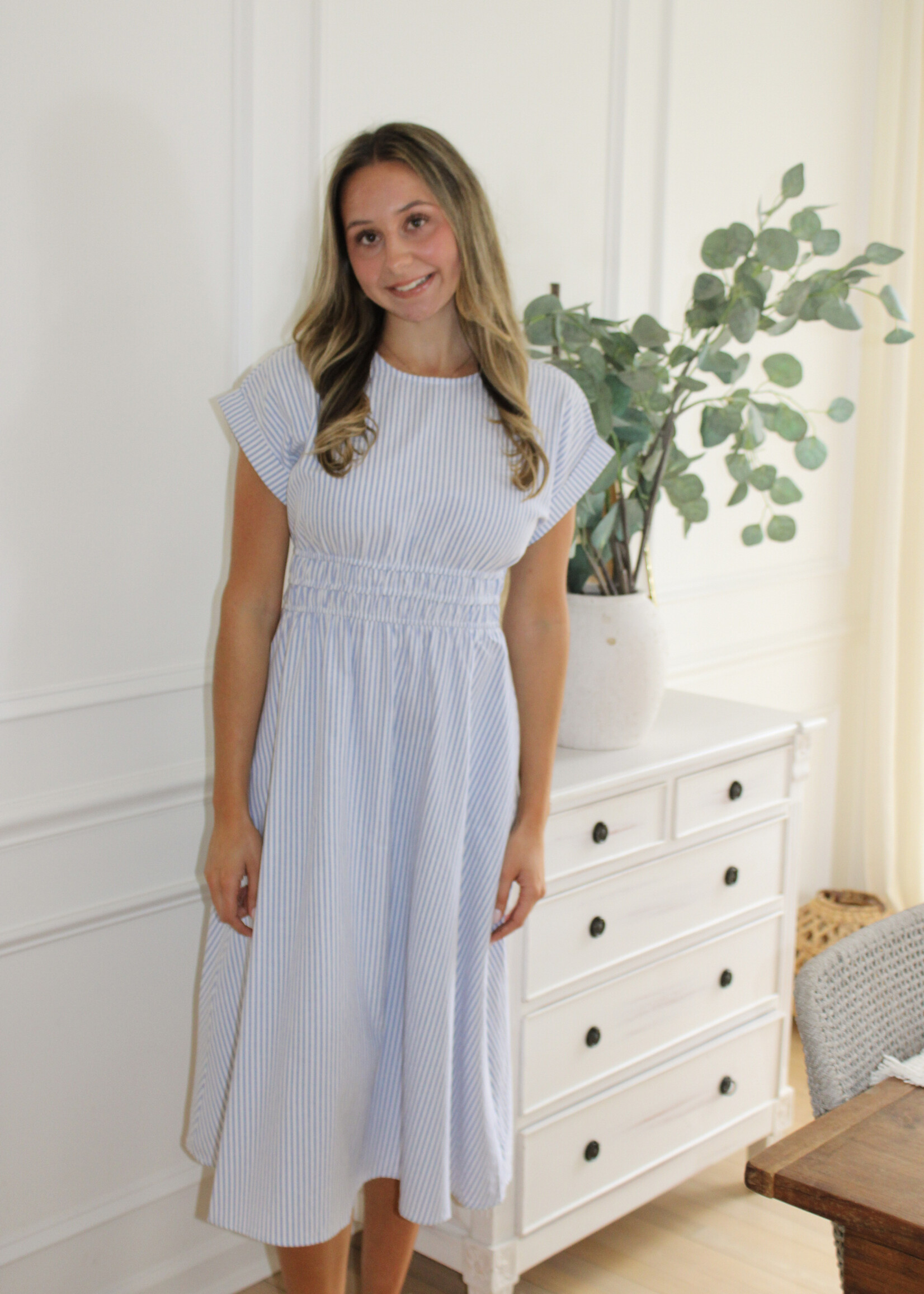 Mavis Striped Midi Dress