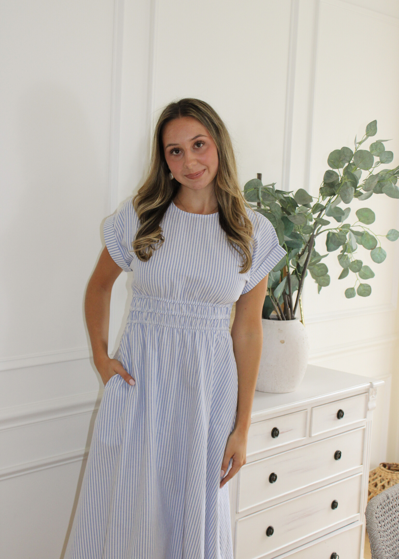 Mavis Striped Midi Dress