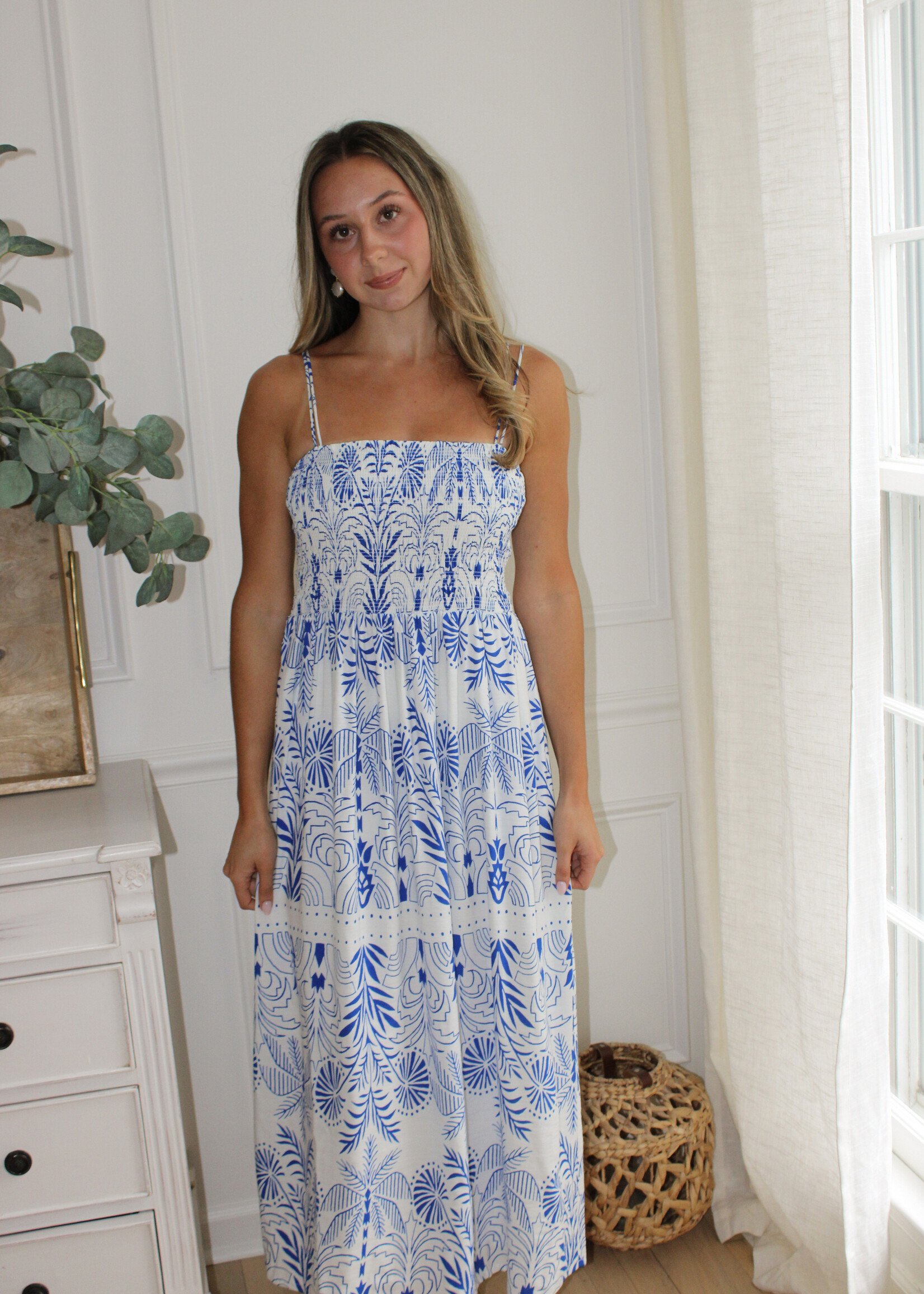 Z Supply Nadine Palm Maxi Dress