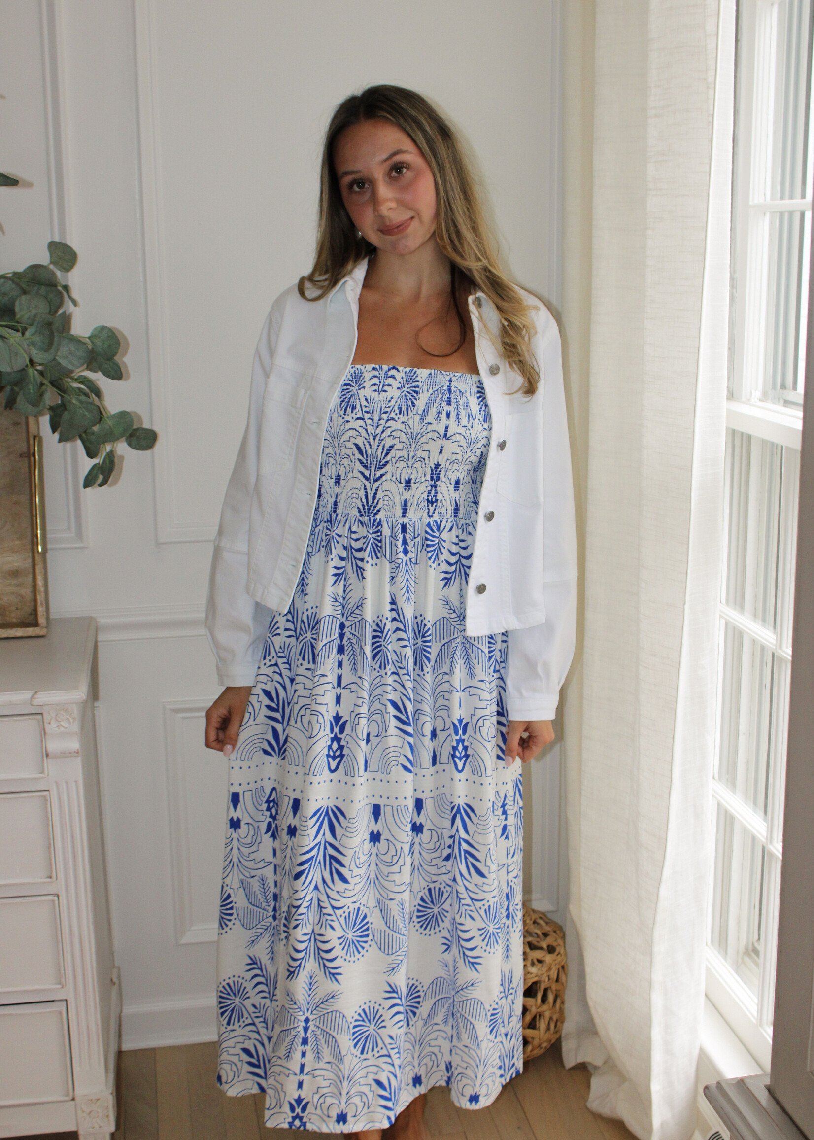 Z Supply Nadine Palm Maxi Dress