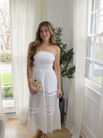 Tia Strapless Eyelet Maxi Dress