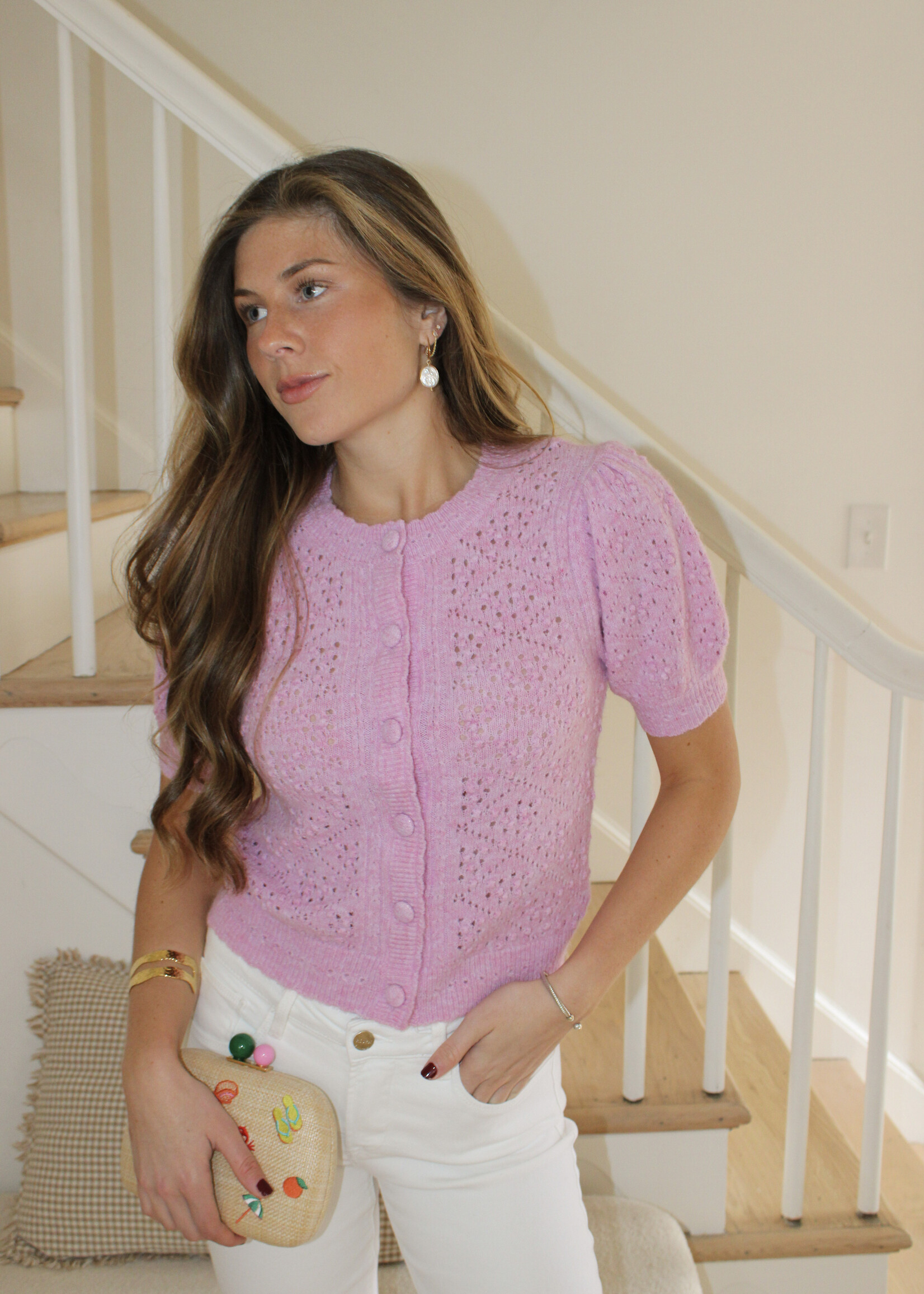 Magnolia Puff Sleeve Cardigan