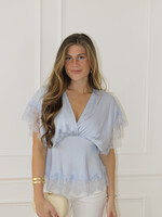 Mabel Satin Lace Detail Top