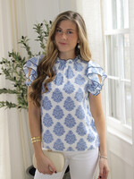 Idabelle Flutter Sleeve Top
