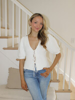 Auitane Tie Front Knit Top