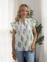Katrina Flutter Sleeve Floral Top