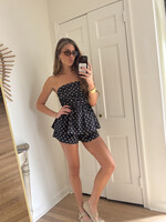 Pierce Strapless Peplum Top