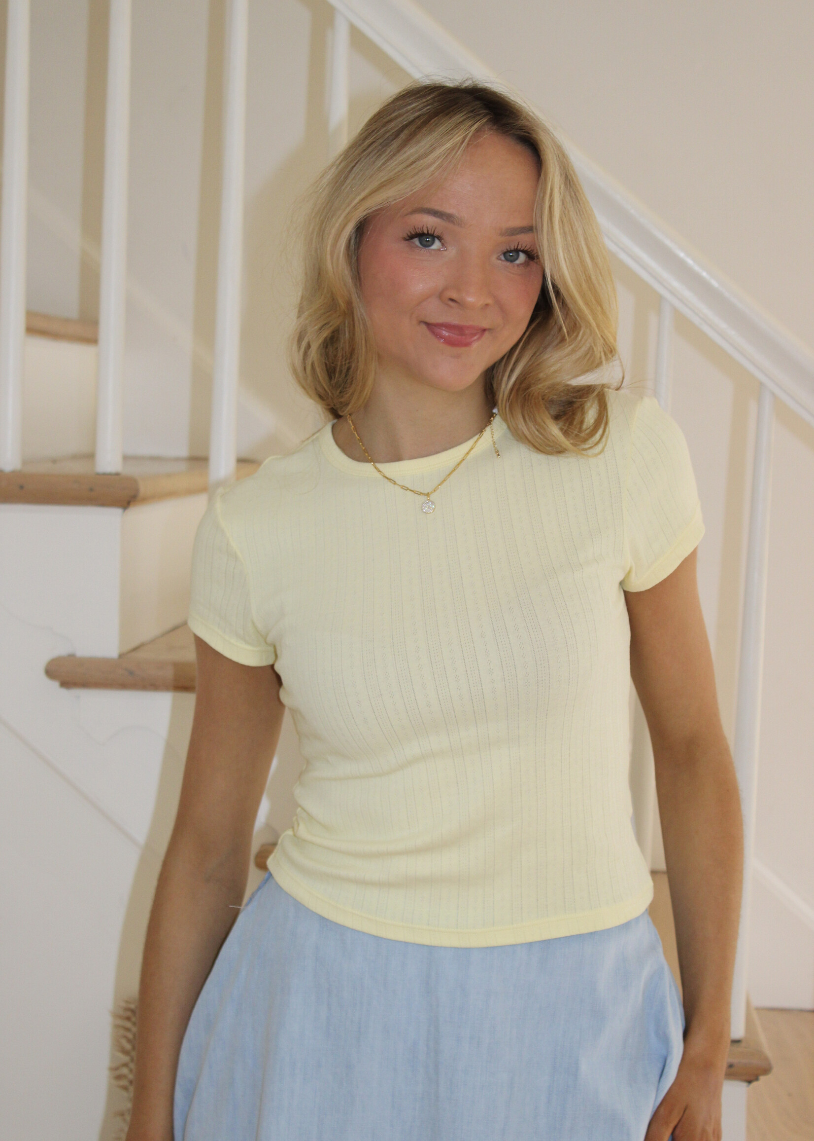 Free People Wait A Minute Baby Tee