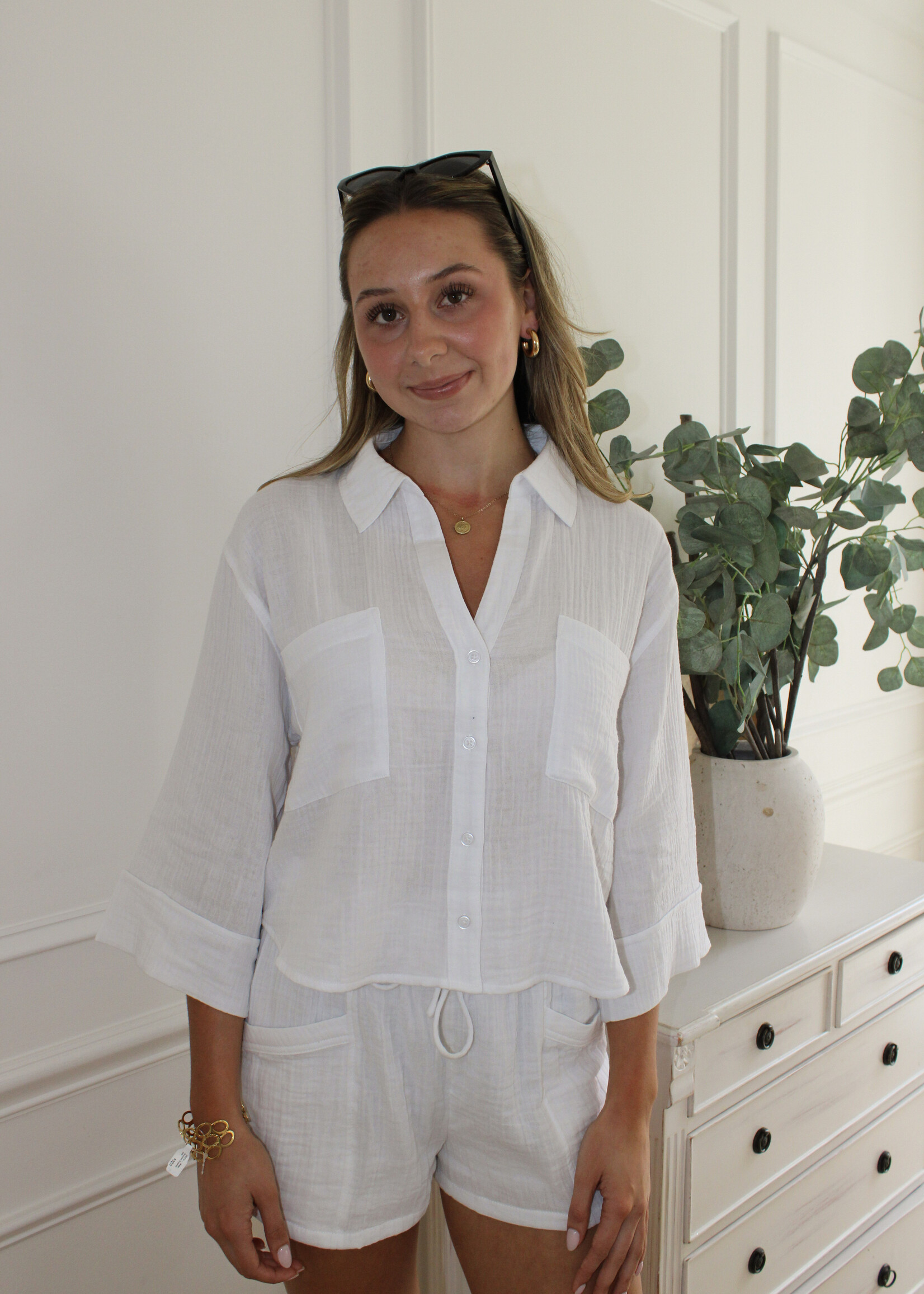 Z Supply Helena Airy Gauze Button Up