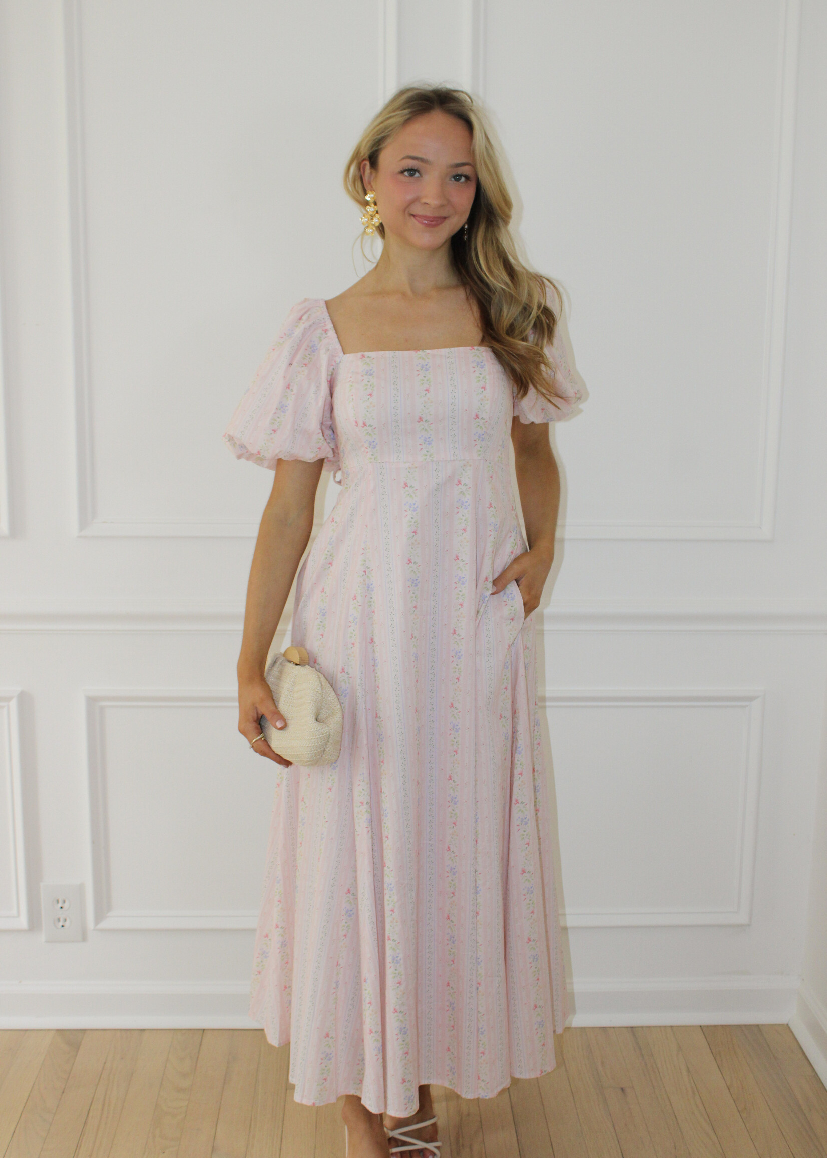 Keziah Floral Printed Midi Dress