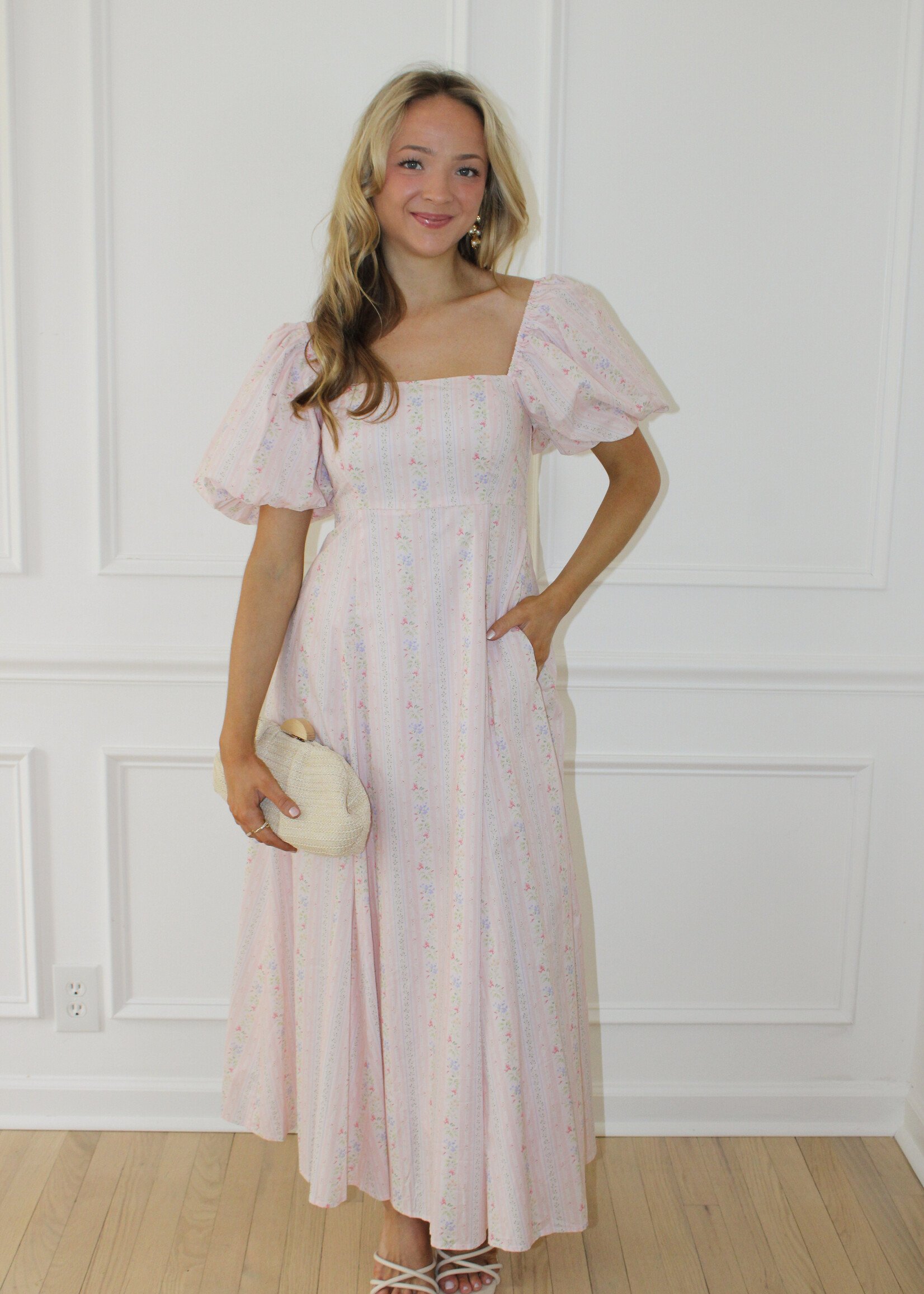 Keziah Floral Printed Midi Dress